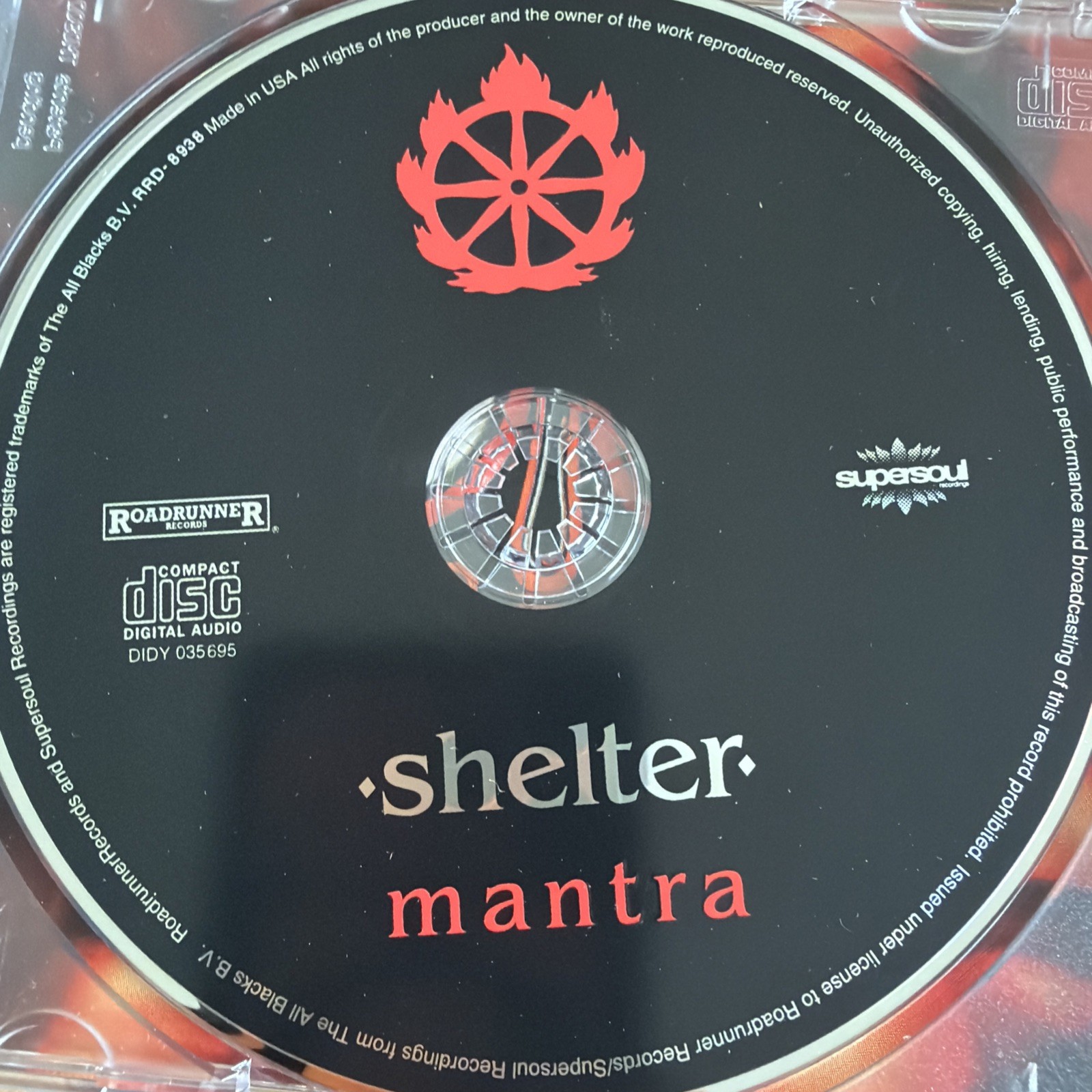 Shelter - Mantra CD 1995 Roadrunner Records: Punk HC /Youth of Today Ray Cappo