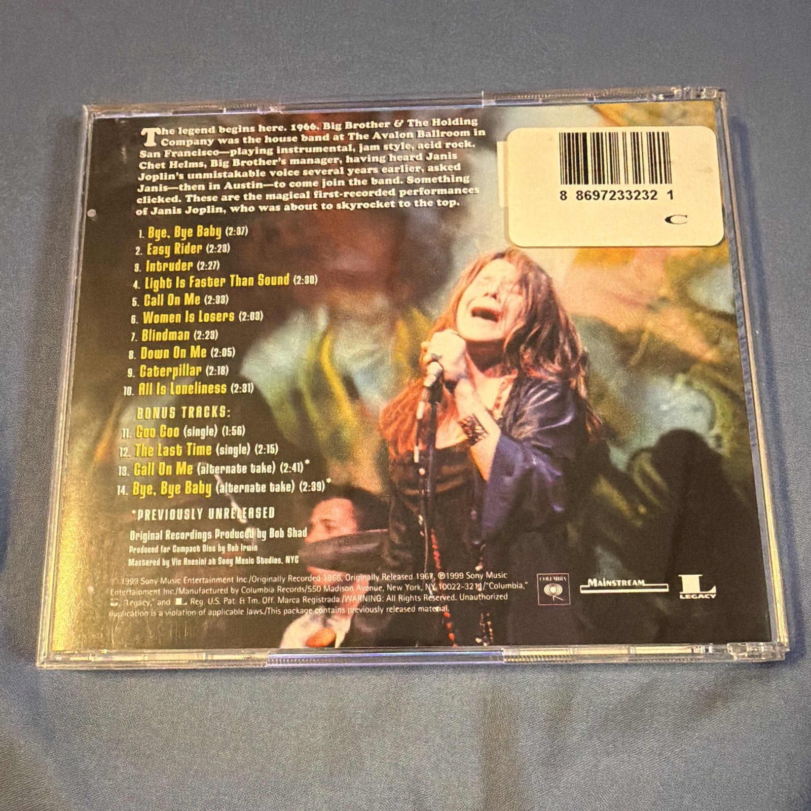 Big Brother & the Holding Company Featuring Janis Joplin CD Columbia 1999