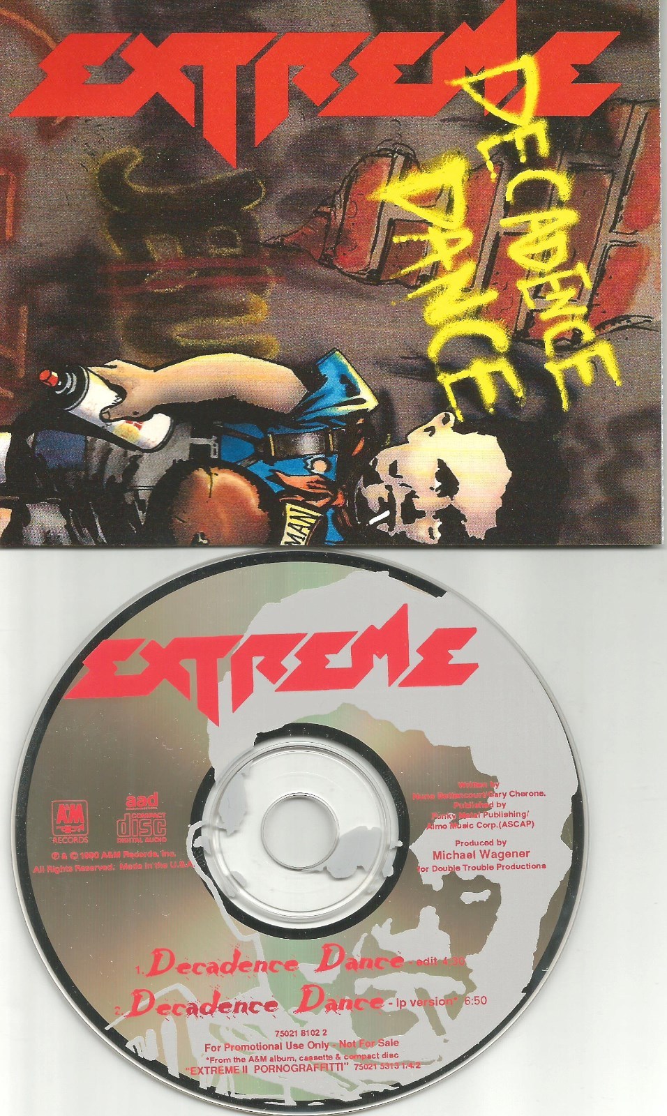NUNO Bettencourt Gary Cherone EXTREME Decadence Dance EDIT PROMO DJ CD single 90
