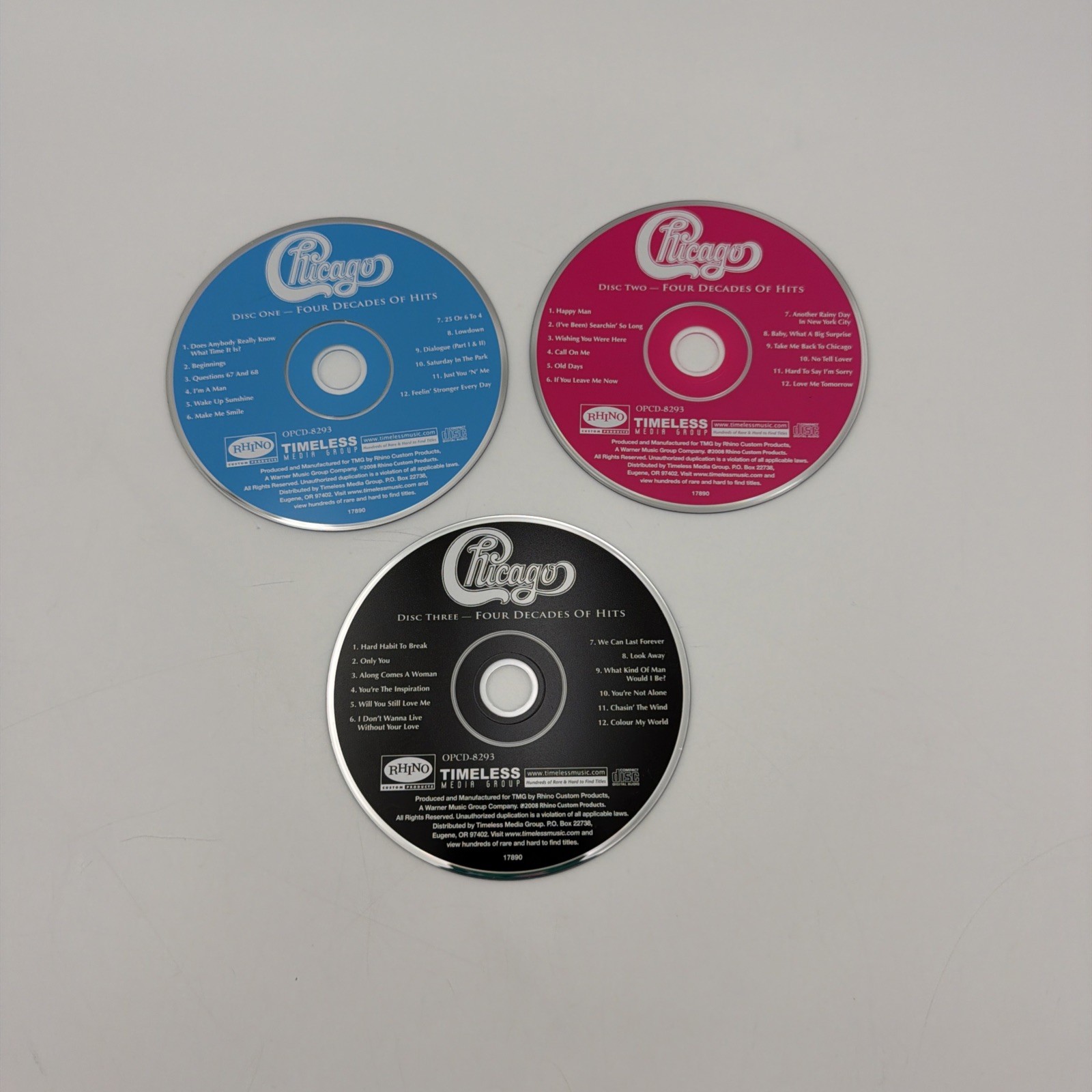 Chicago Four Decades of Hits (CD, 2008, Rhino OPCD-8293 (3) Disc (36) Hits!