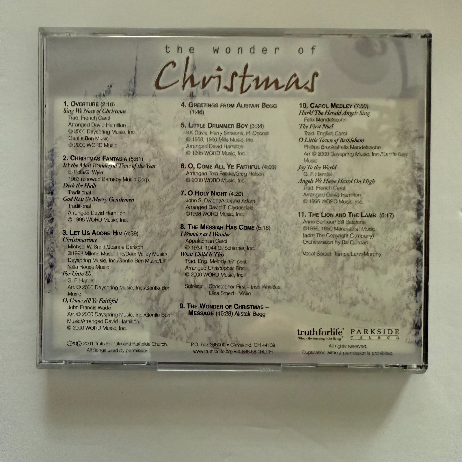 The Wonder of Christmas CD Parkside Church (Ohio) 2001 CD NMINT