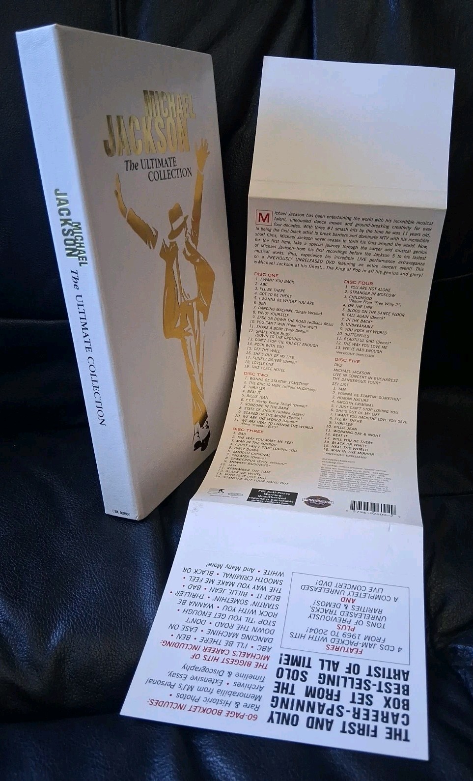 MICHAEL JACKSON The Ultimate Collection 4 CD/1 DVD SET with Insert Card & Book