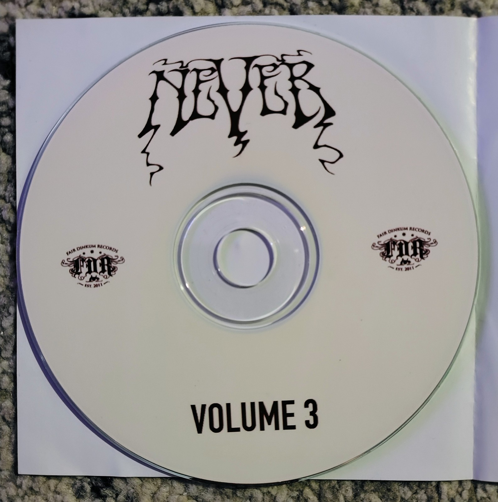 NEVER Volume 3 CD Promo Sampler 2017 AU Fair Dinkum Records Limited Press