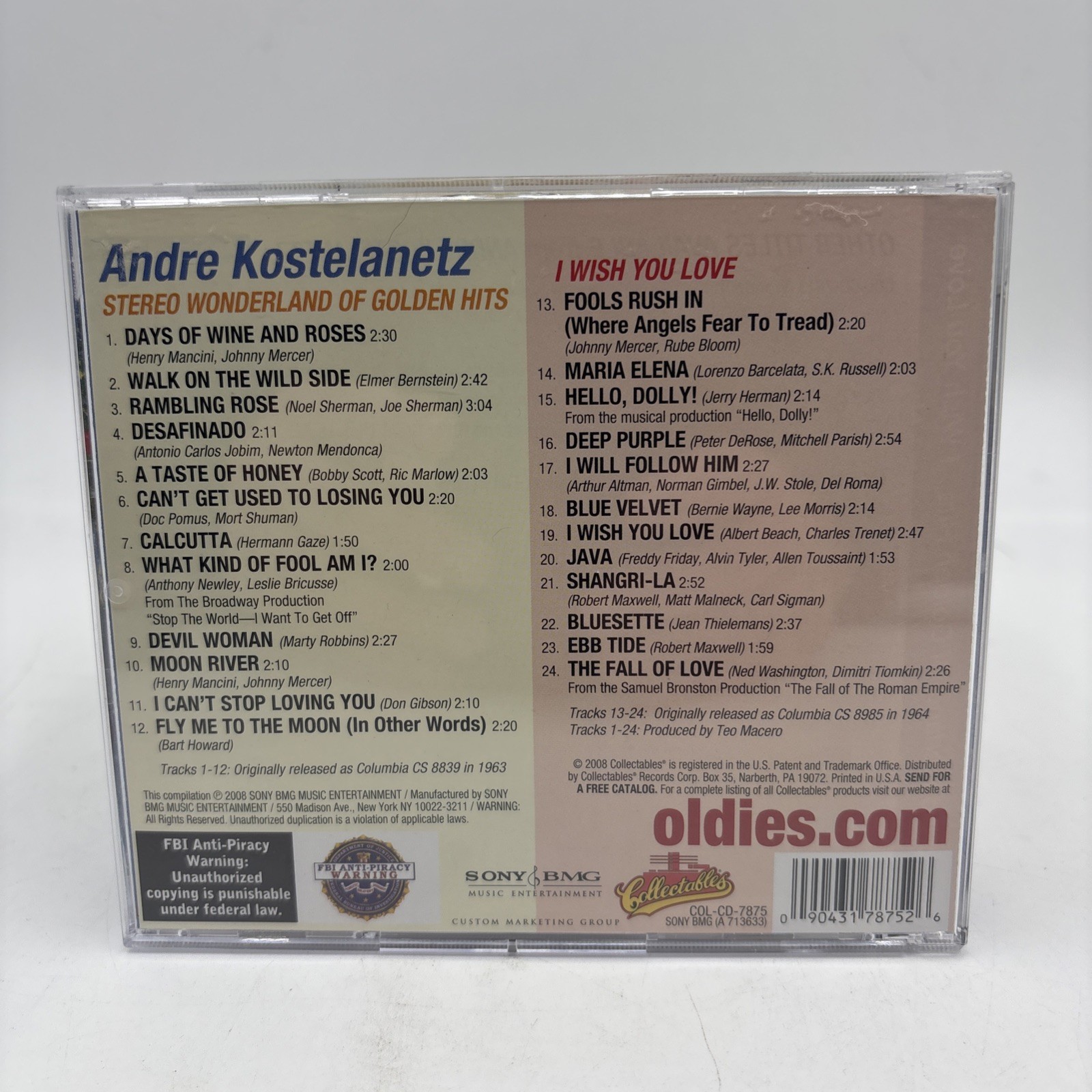 Andre Kostelanetz 3 CD Lot-Carnival Tropicana-Wish U Love-Cole Porter Music