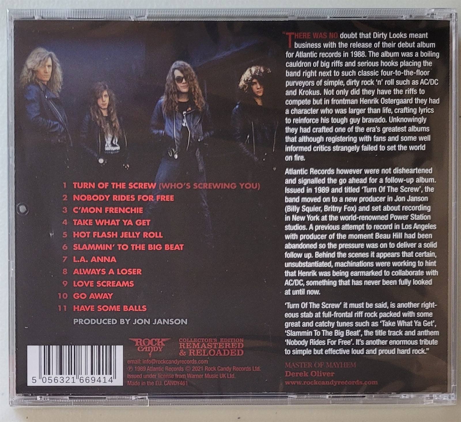 Dirty Looks Turn Of The Screw CD New UK Rock Candy Jewel Case Hard Rock