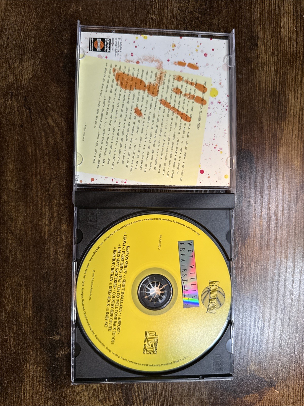 Wet Willie - Greatest Hits (CD, 1994) Southern Rock