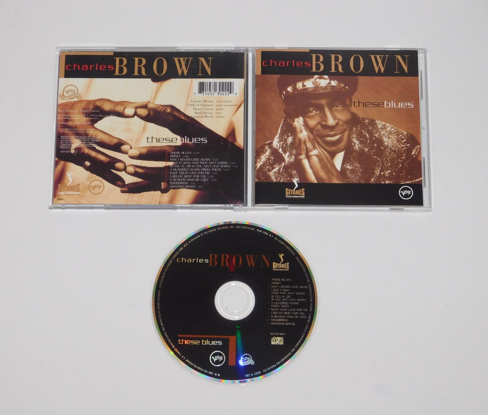 Charles Brown - These Blues CD (1991) Polydor Records West Coast Blues / Soul