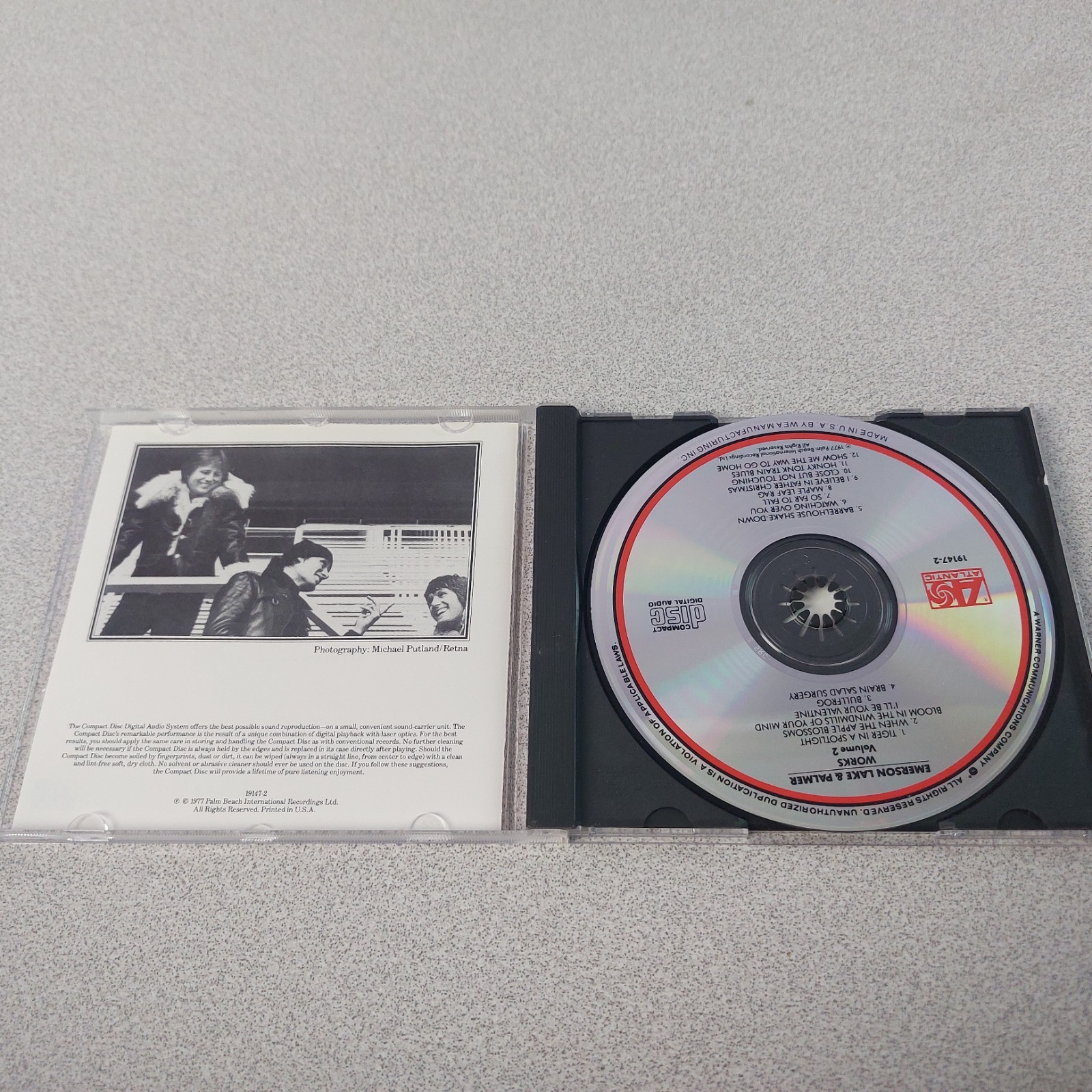 CD Emerson Lake & Palmer Works Reissue Undated US 191472 Atlantic LN READ
