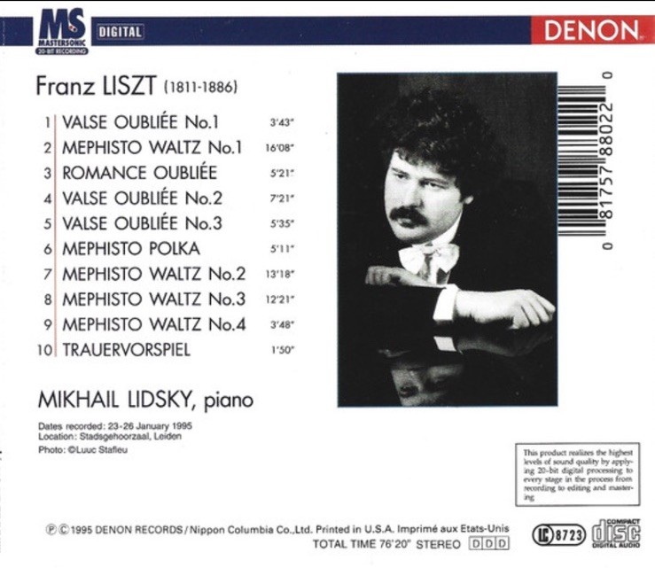 Franz Liszt/Mikhail Lidsky - 4 Mephisto Waltzes (CD 1995 Denon)