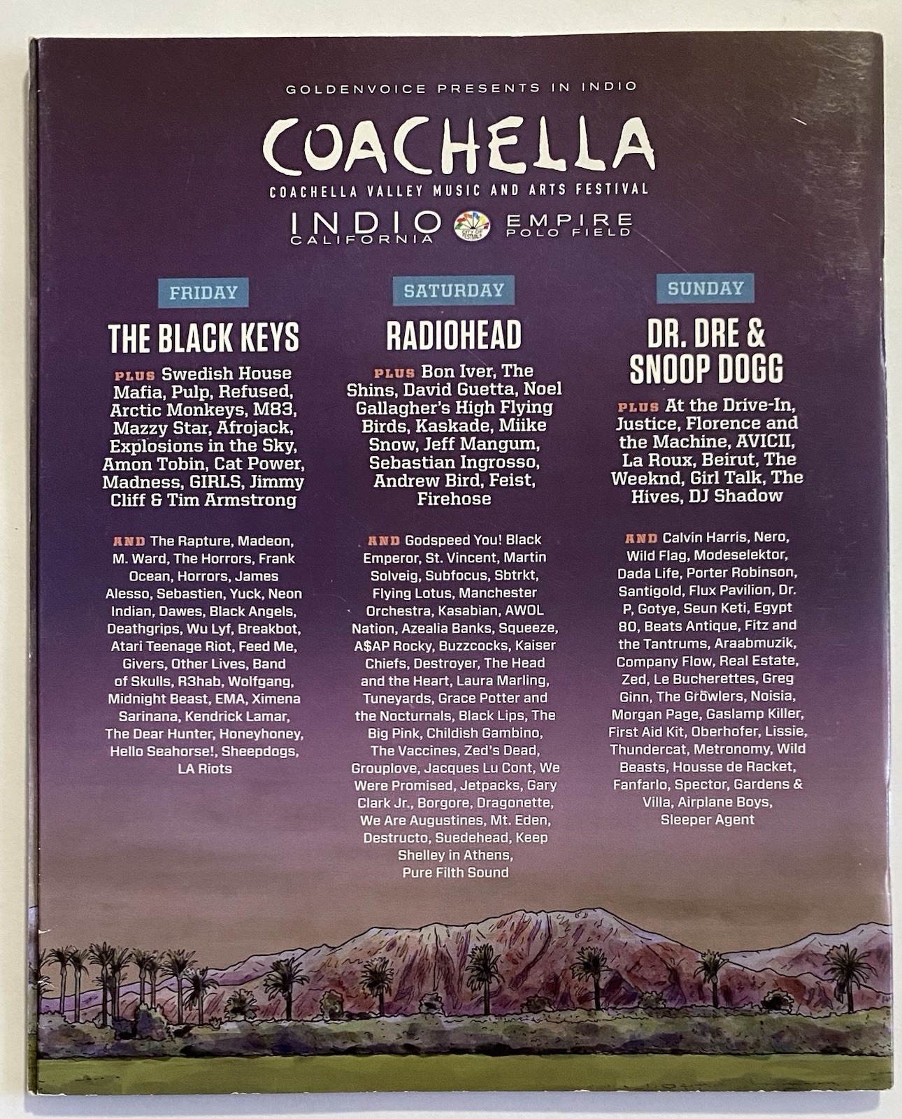 CD:Record Store Day Presents Coachella (2012) Compilation, Promo, Sampler