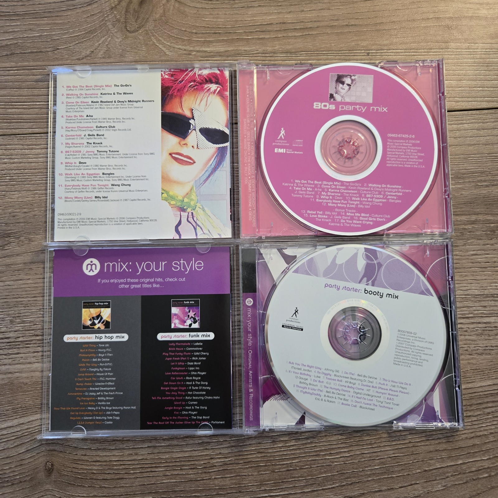 80s Party Mix + Party Starter Booty Mix [2 CD LOT] Dance Pop R&B Hits
