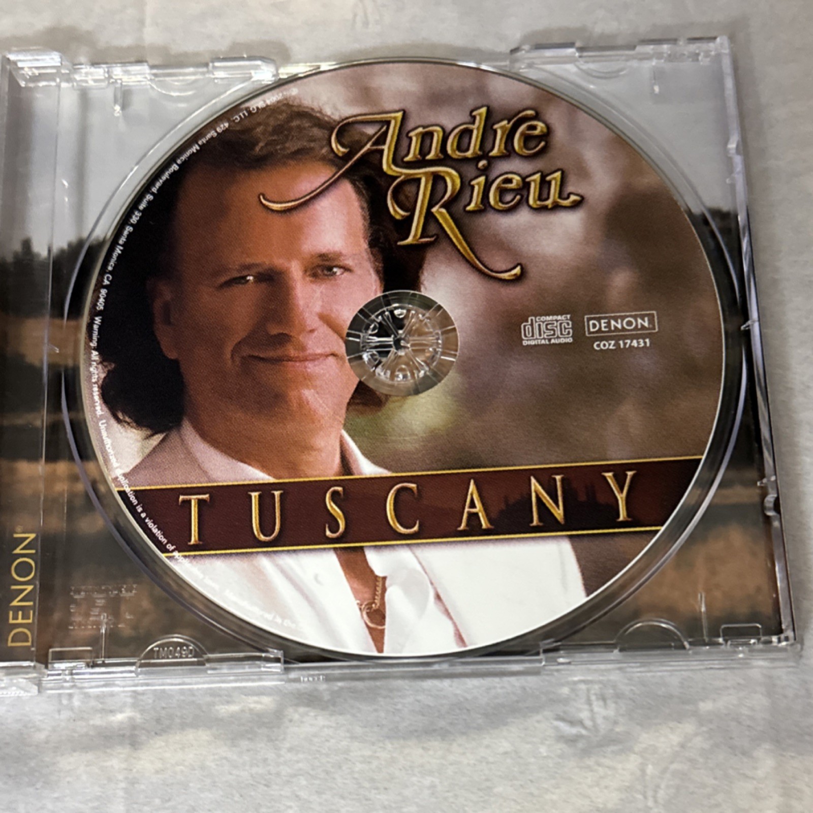 André Rieu Tuscany CD Album Classical Denon Jewel Case Standard Multicolor