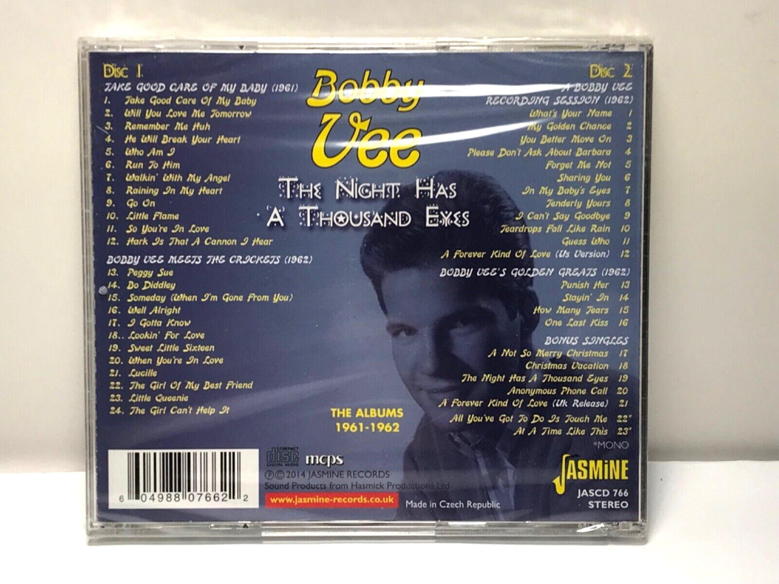 Bobby Vee - The Night Has A Thousand Eyes: The Albums 1961-1962 Import CD UK New
