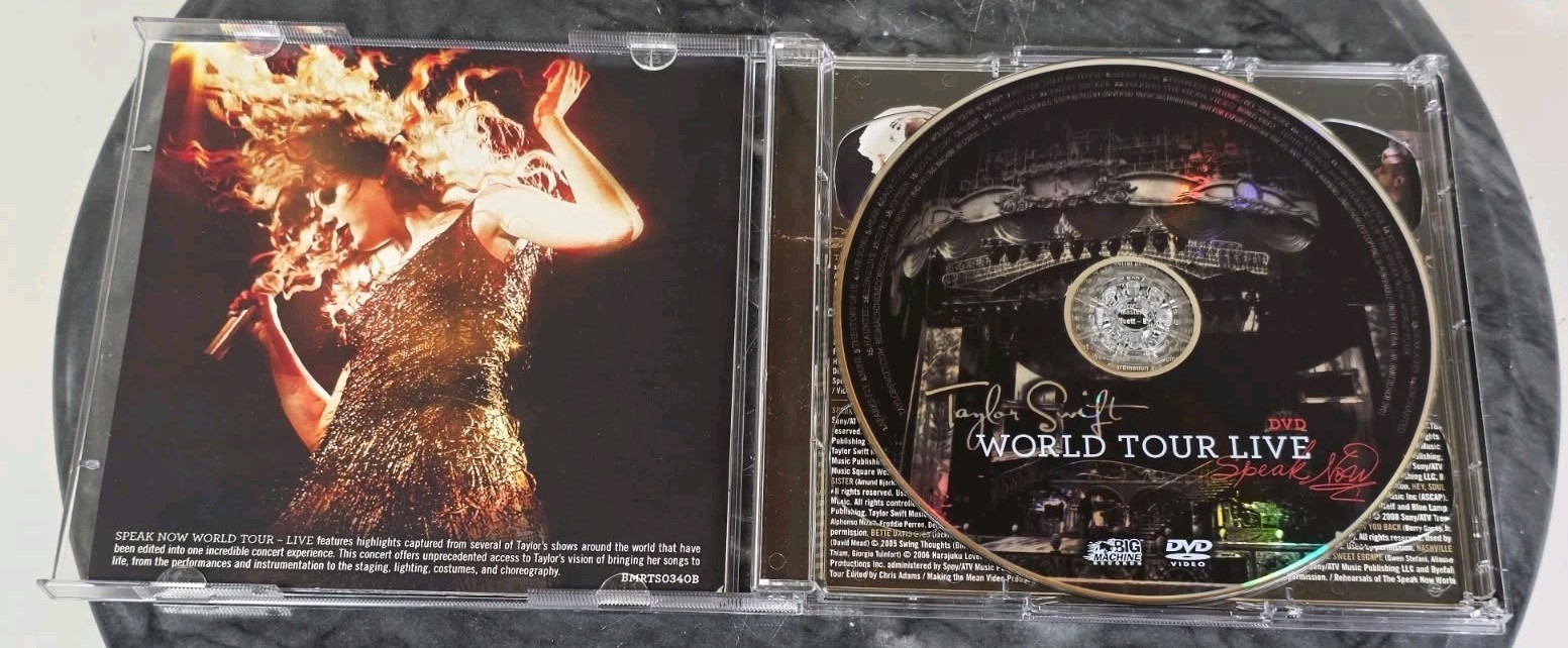 Taylor Swift World Tour Live Speak Now DVD ONLY NO CD***VG+