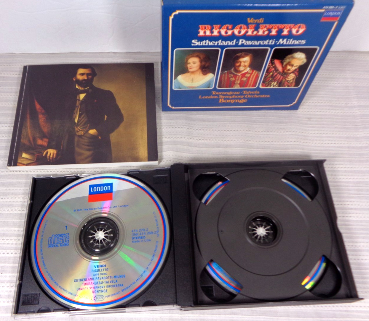 Verdi: Rigoletto (2 CDs, 1985, London) Pavarotti/Sutherland/London Symphony VG!