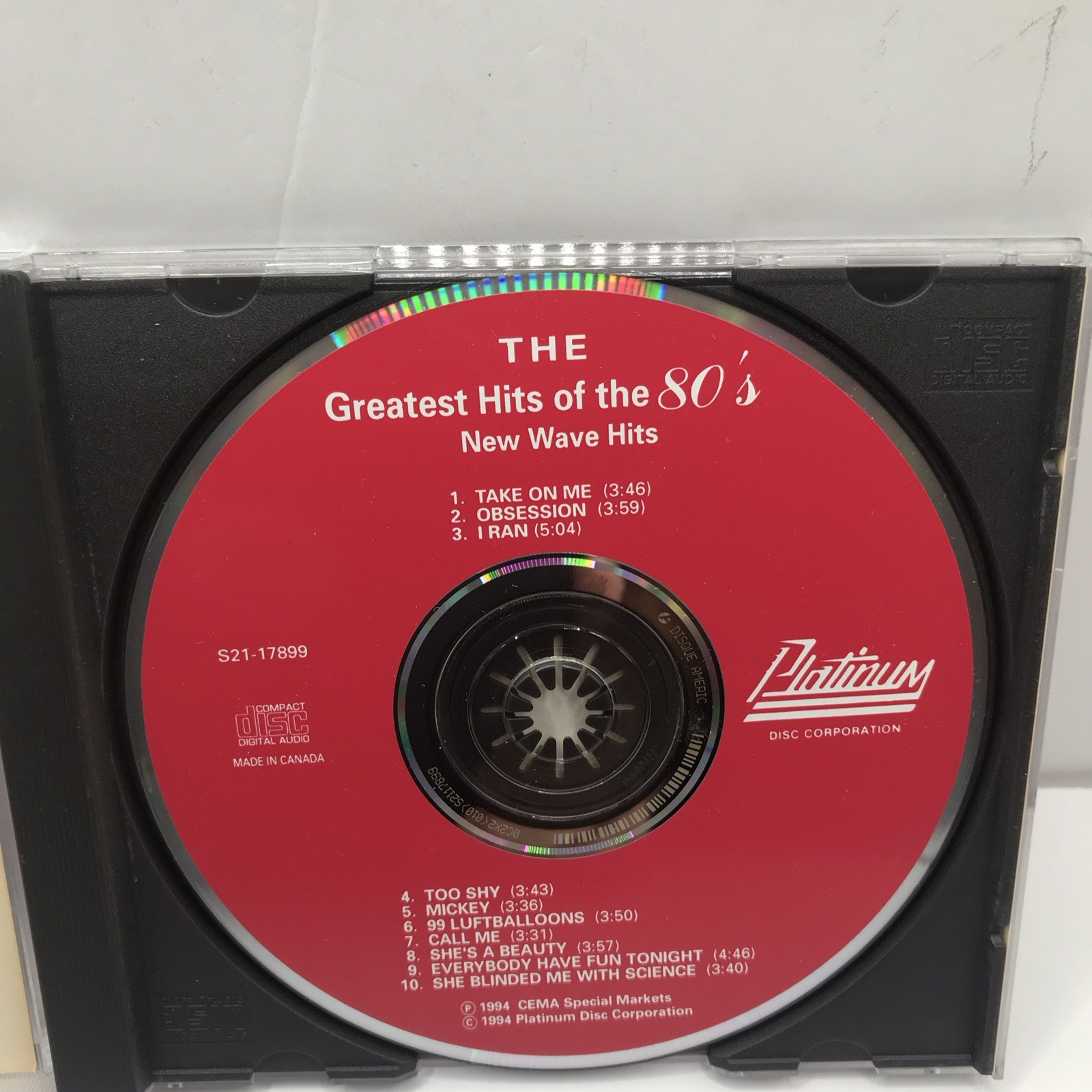 The Greatest Hits of the 80's Vol. 4 New Wave Hits CD Platinum Disc 1994