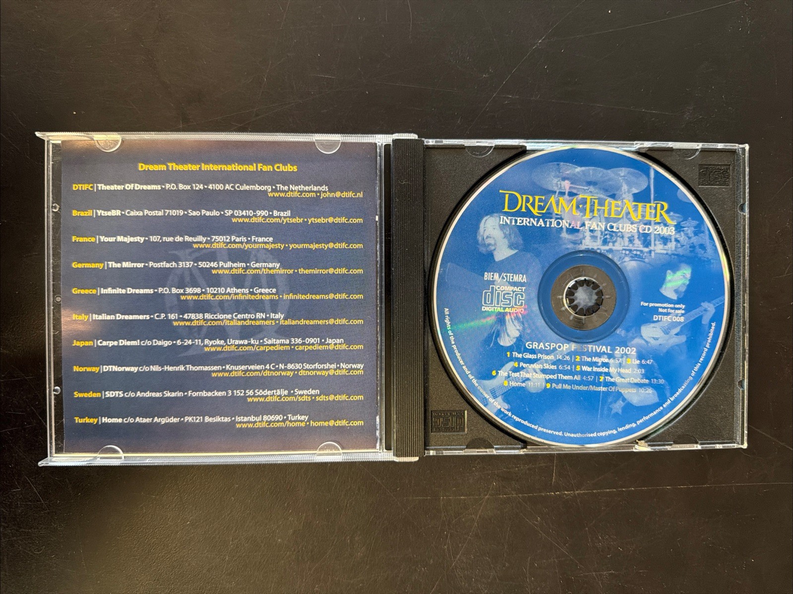 4 DREAM THEATER Rare Fan Club Promo CDs Christmas, Homecoming, Graspop, Memories
