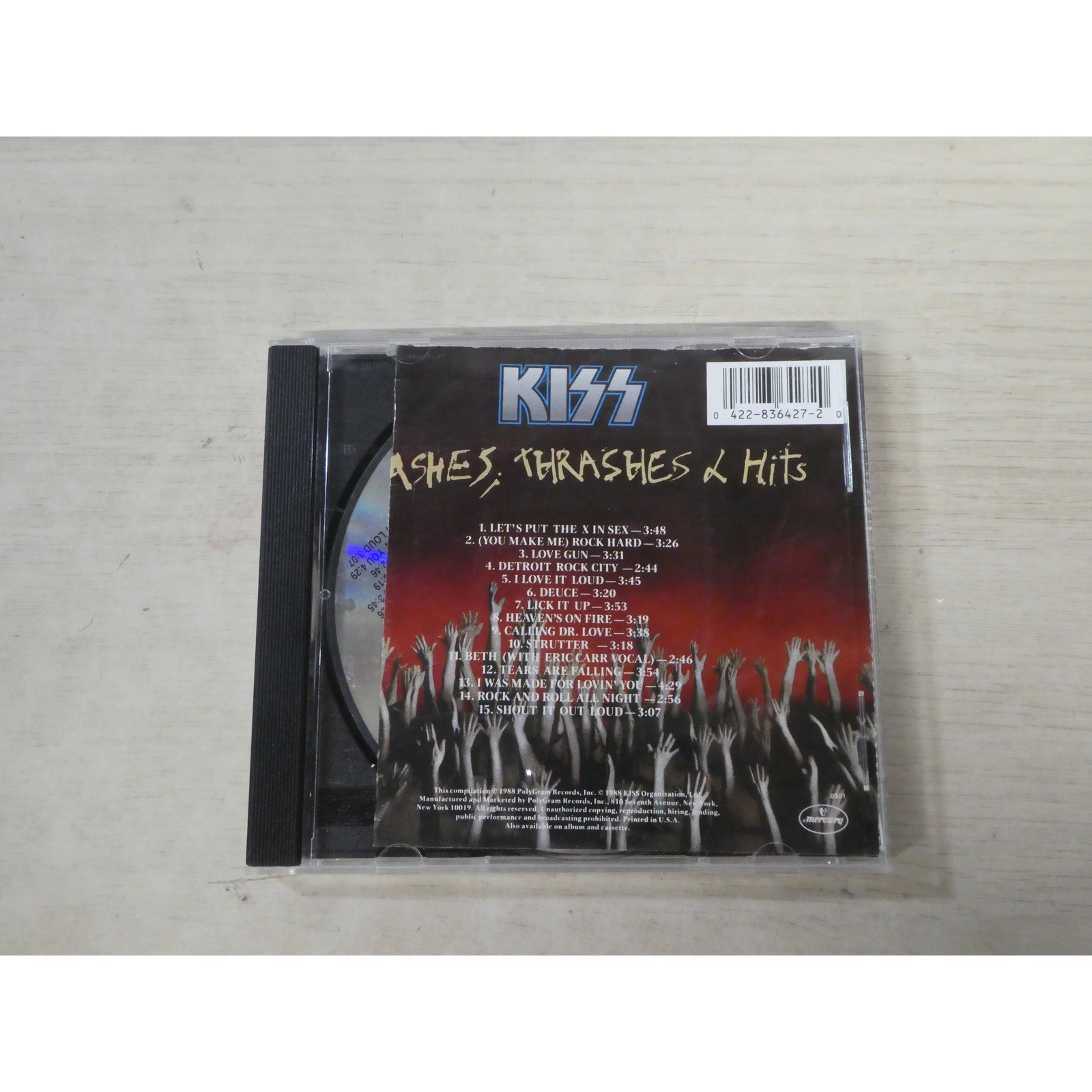 KISS Smashes Thrashes & Hits CD 1988 Mercury 836 427-2 Hard Rock Compilation