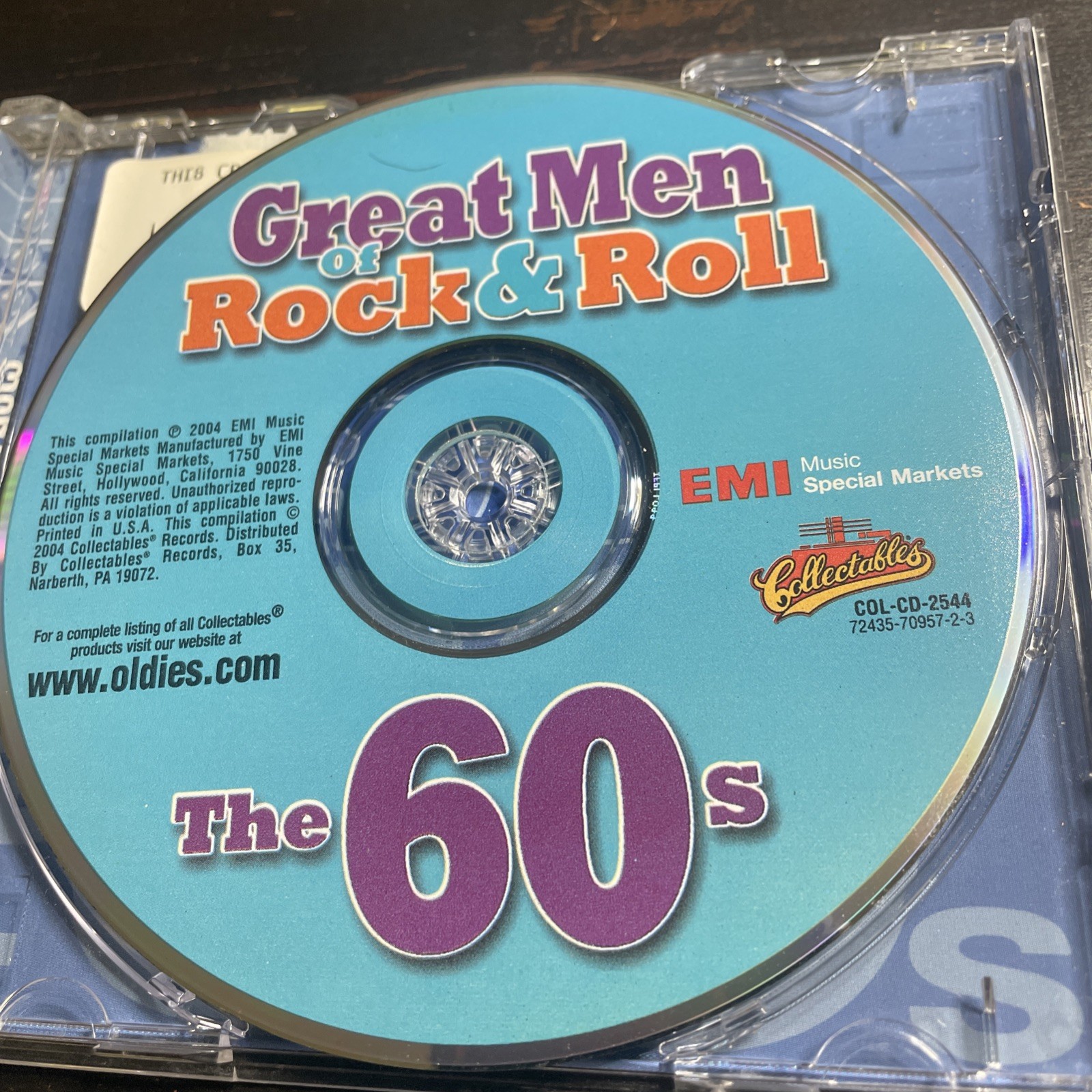 Great Men of Rock and Roll,50s 60s 70s by Various (CD, 2023) Collectables 25 Trx