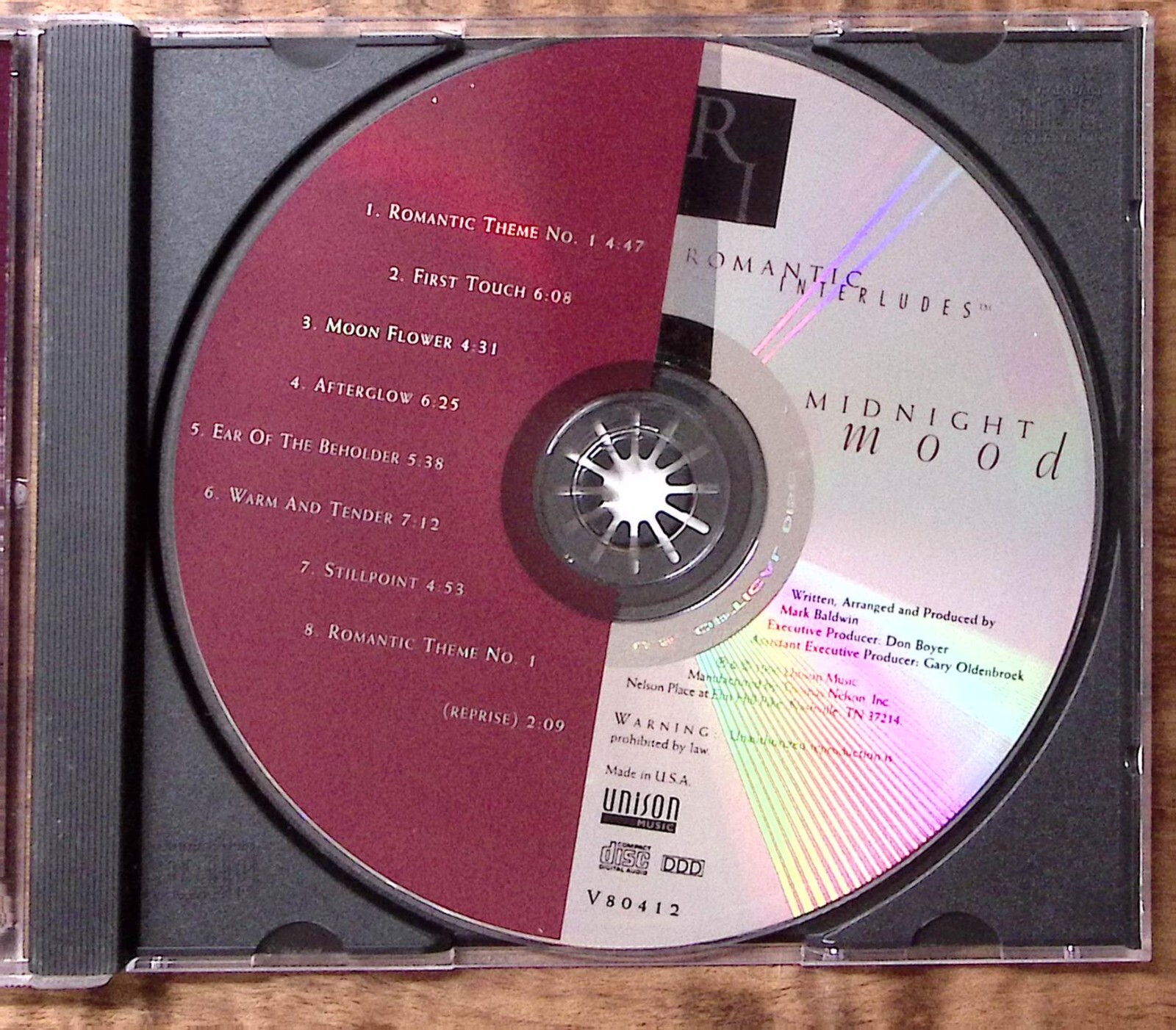 ROMANTIC INTERLUDES MIDNIGHT MOOD UNISON MUSIC CD 3257