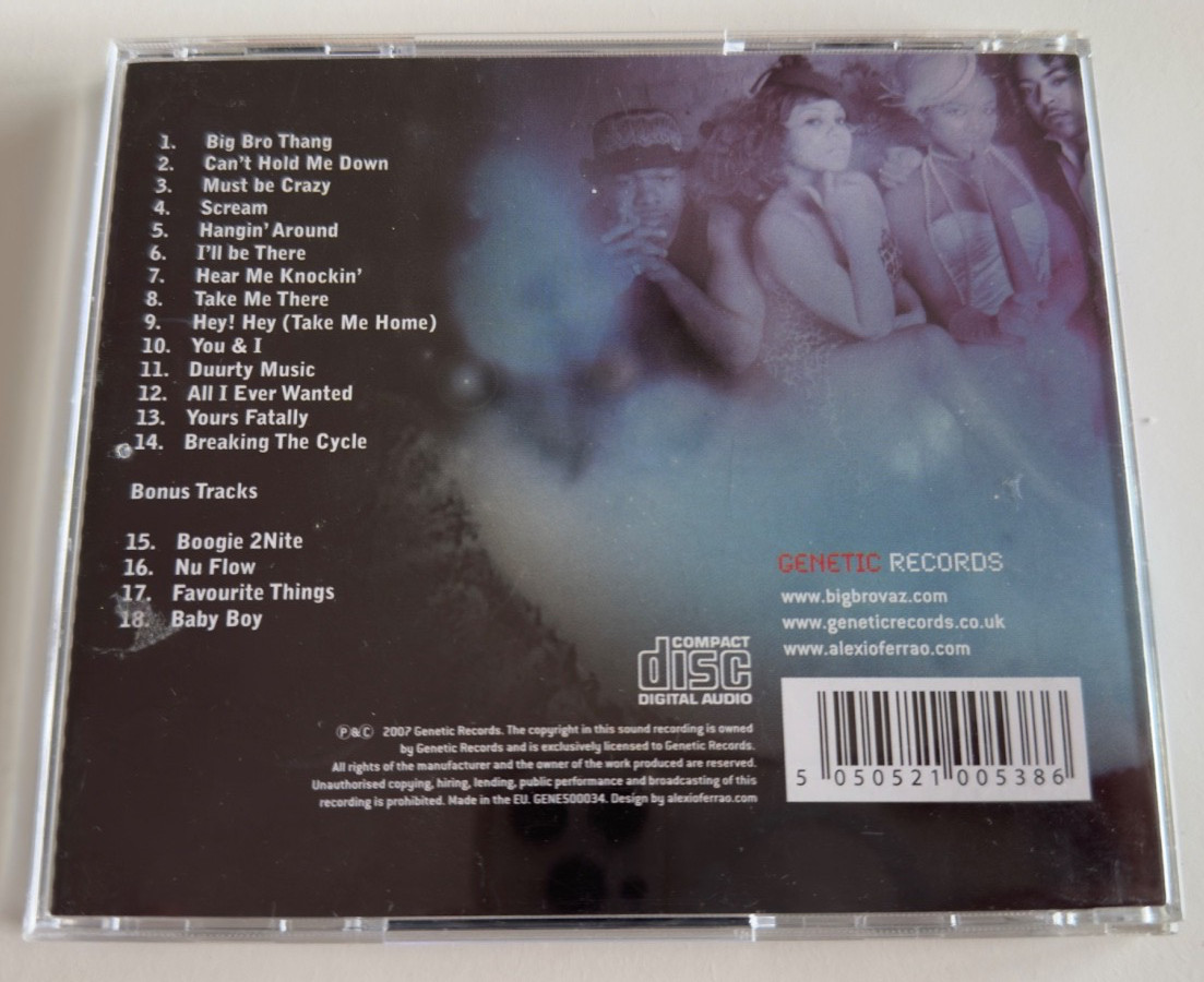 Big Brovaz Re-Entry CD Special Limited Album 2007 Booty Luv Baby Boy Nu Flow