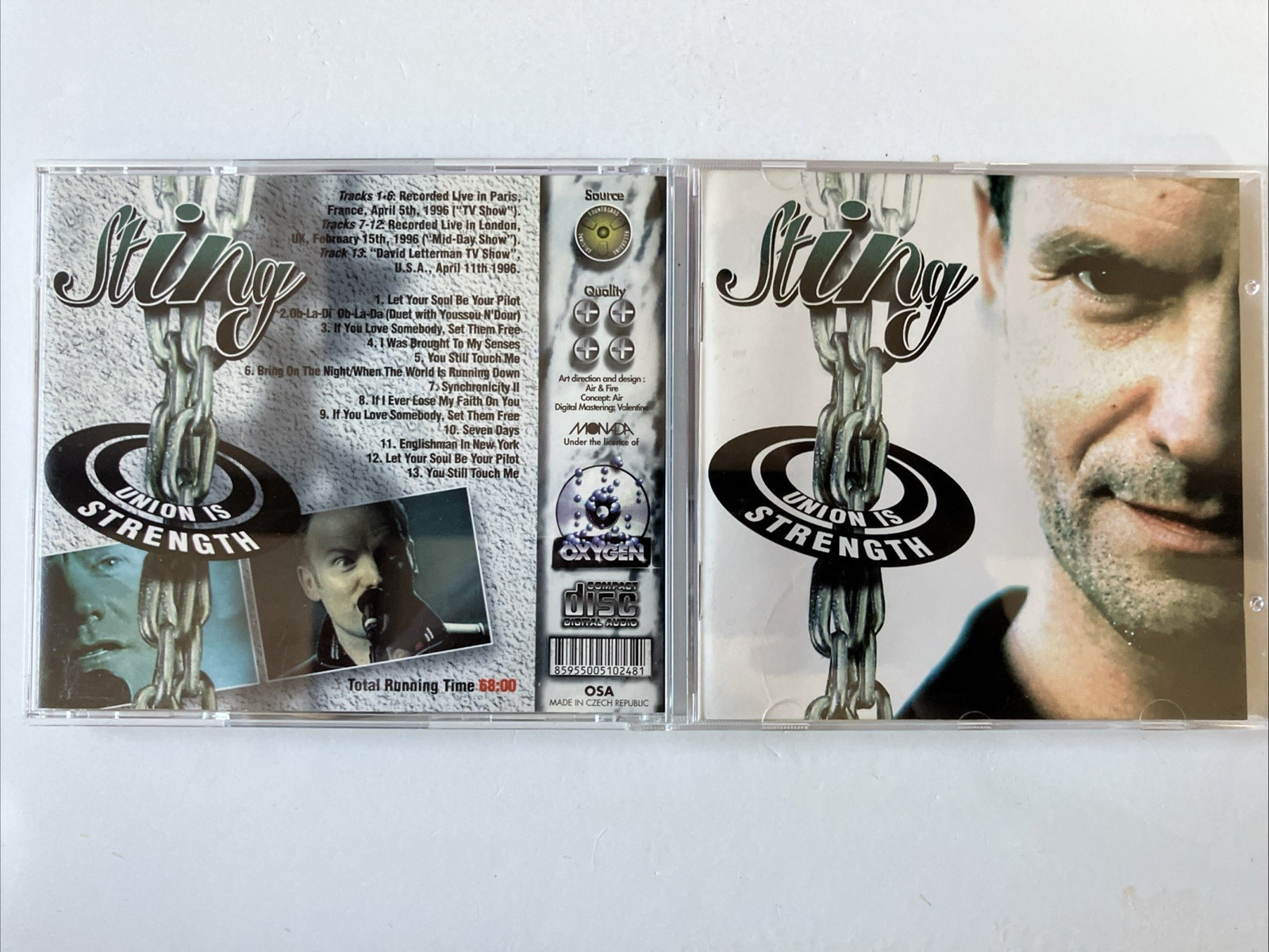 Sting CD - Union Is Strength Live - Paris/London - Import - Great Condition