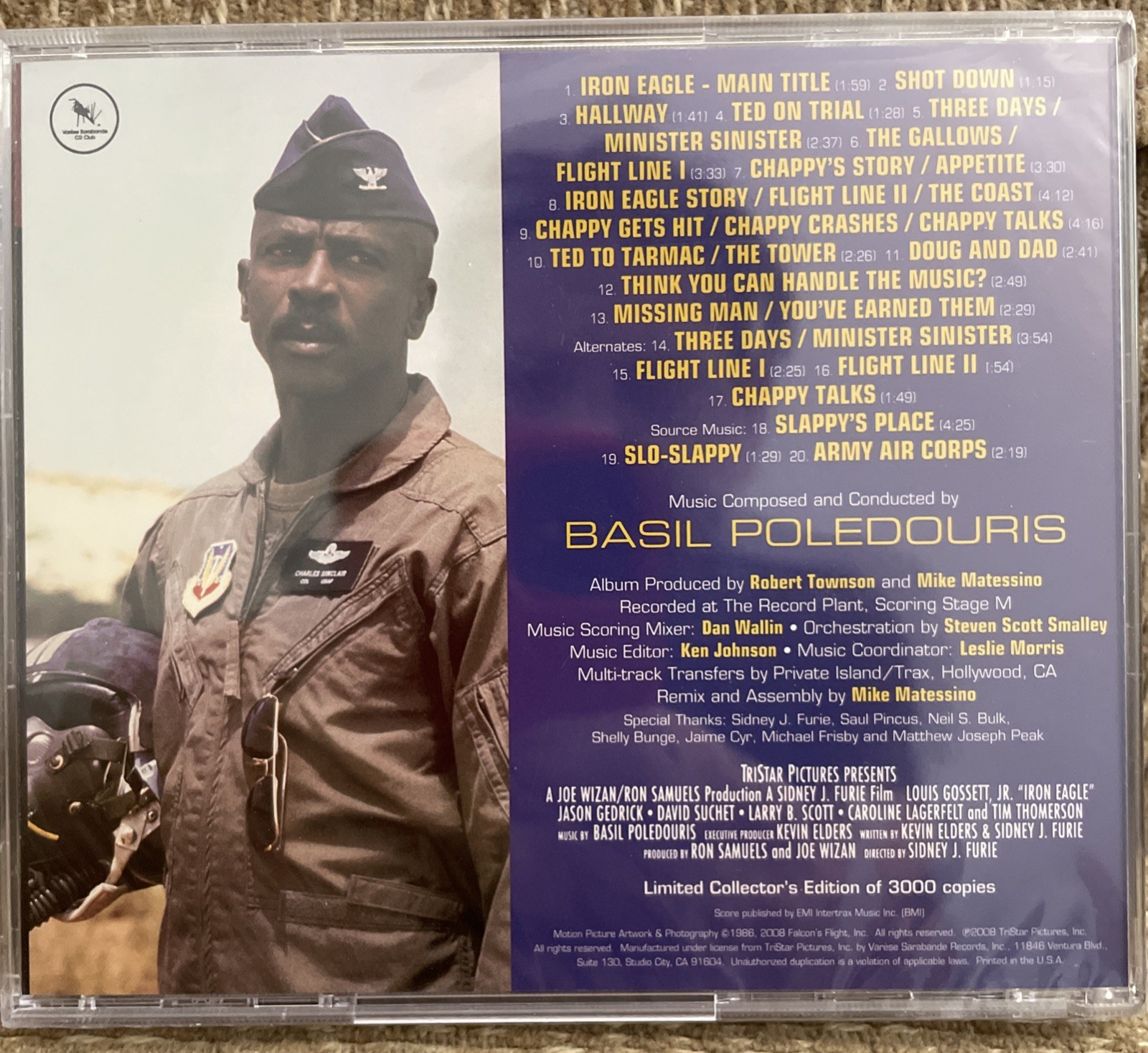 Basil Poledouris "IRON EAGLE" score Varese Club 3000-Ltd.Edition CD SEALED