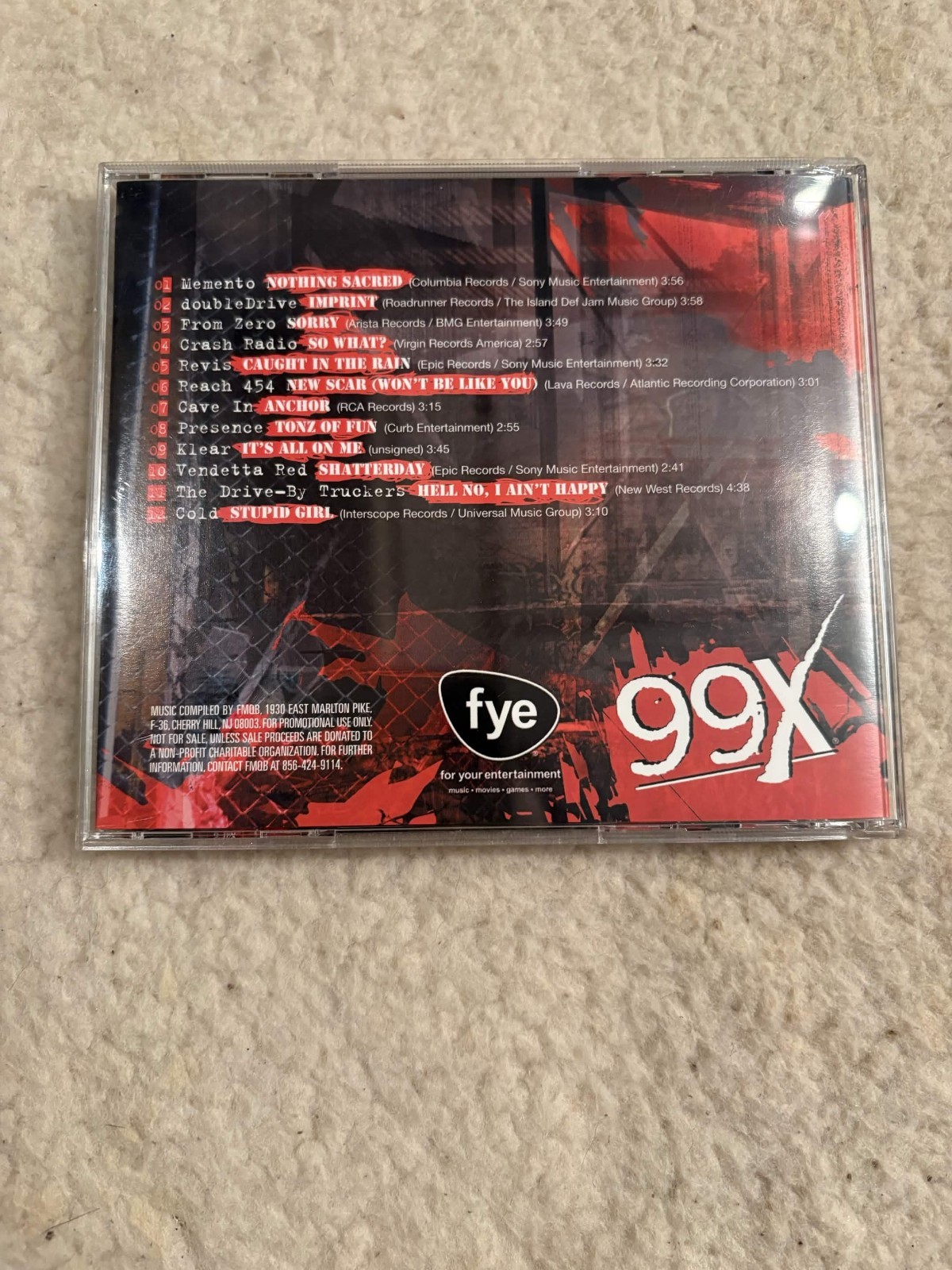 Free Music Summer 2003 - 99X Radio [Music CD] - RARE Promo disc