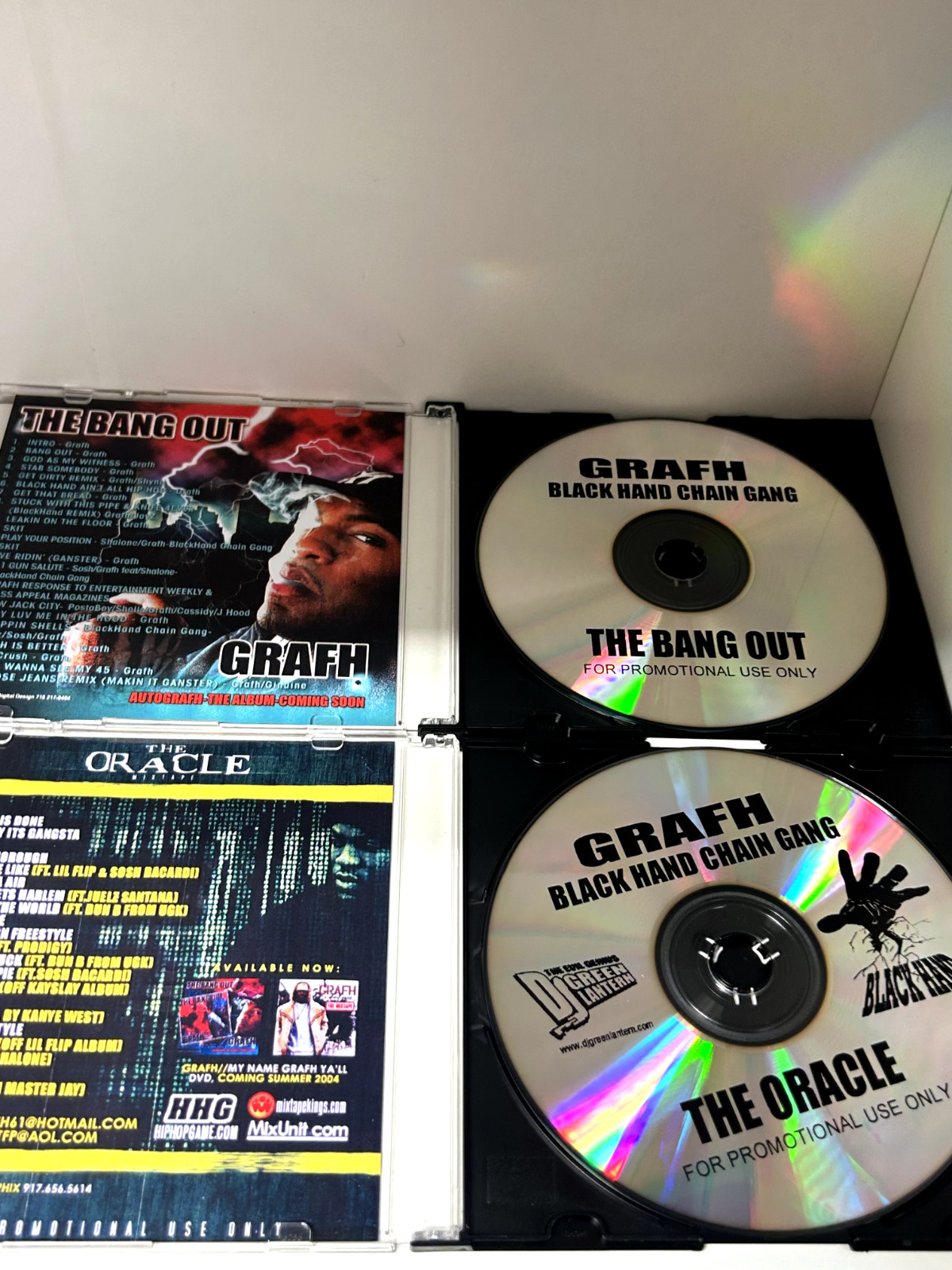 RARE GRAFH BLACK HAND MIXTAPES BANG OUT & THE ORACLE DJ GREEN LANTERN MIXTAPE CD