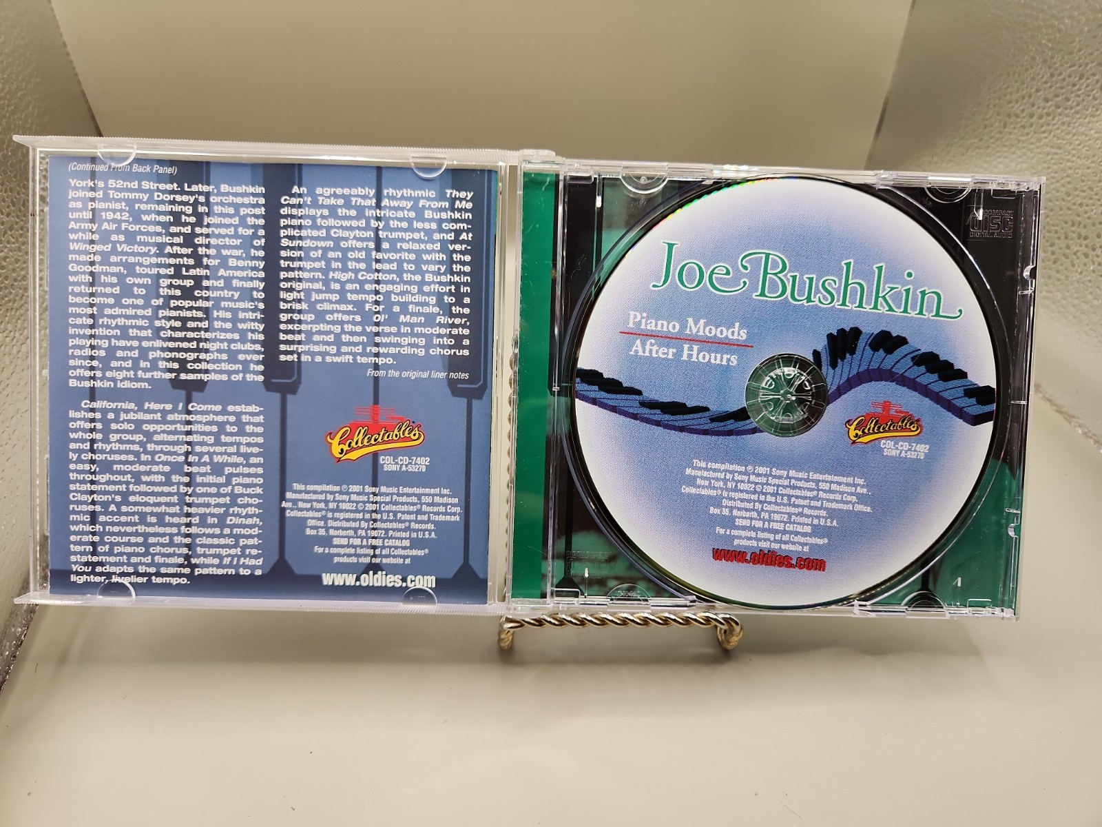 Joe Bushkin Collectables Jazz Classics CD 2 full albums on 1 cd
