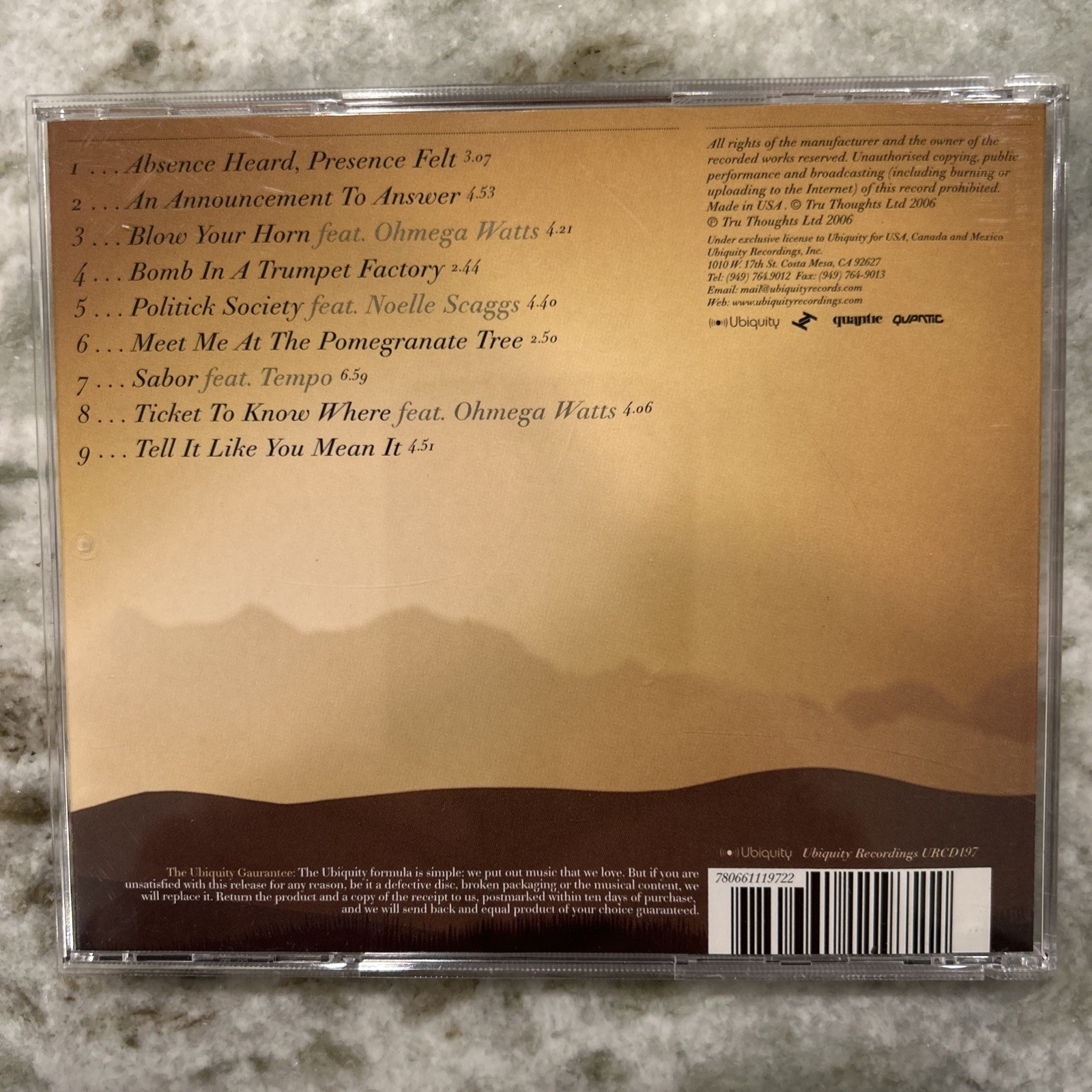 An Announcement to Answer by Quantic (CD, 2006) CD MINT