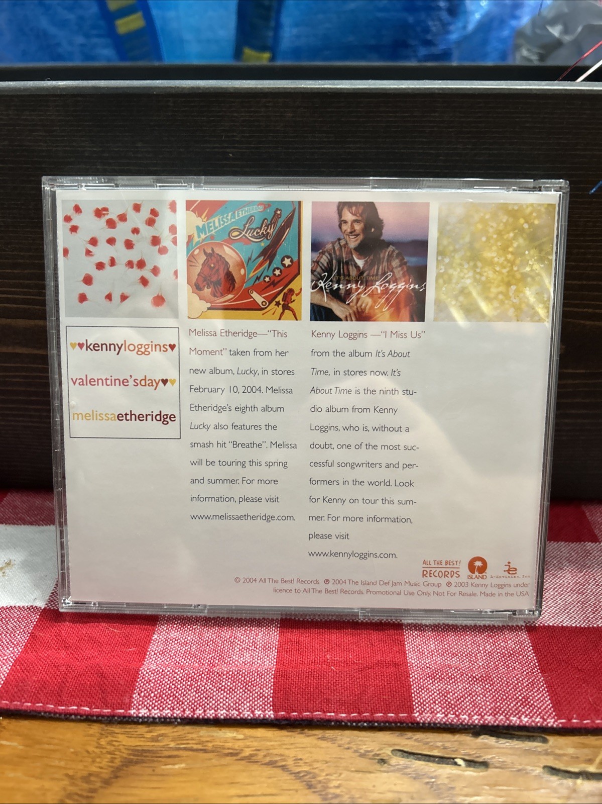 KENNY LOGGINS / MELISSA ETHERIDGE VALENTINE'S DAY ALL THE BEST! CD