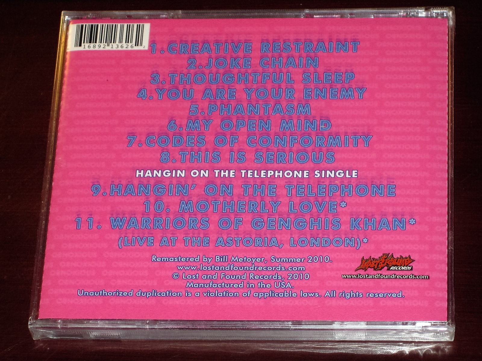 Acid Reign: Obnoxious CD 2010 Bonus Tracks Lost & Found Records LFR-1012-2 NEW