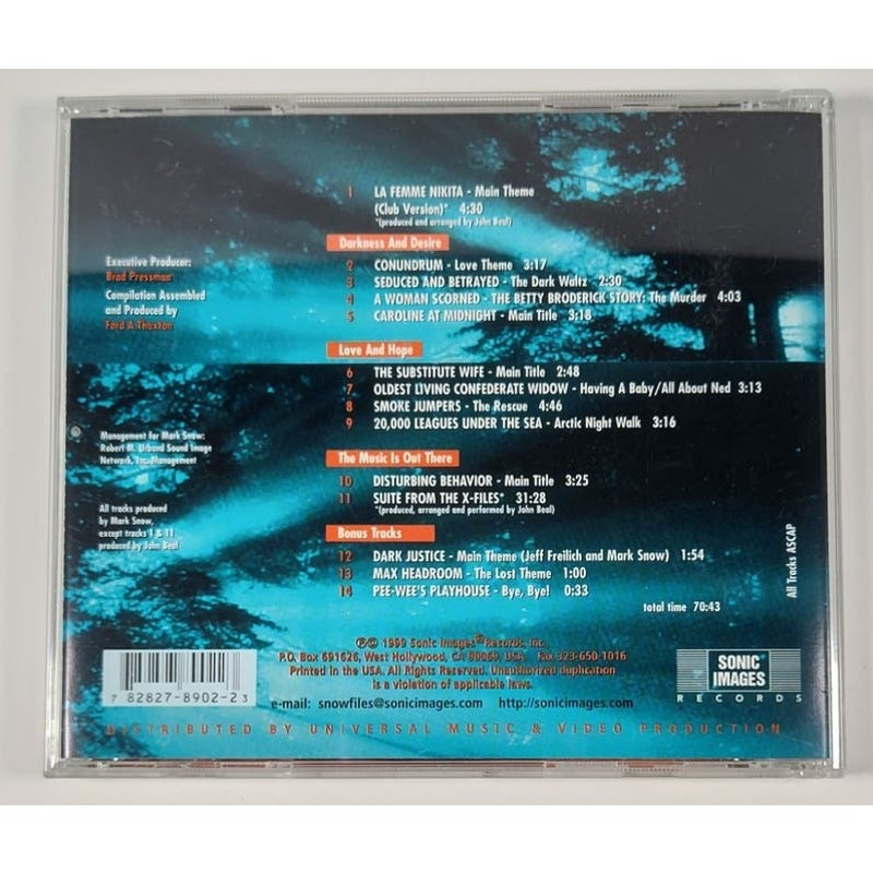 The Snow Files The Film Music of Mark Snow CD Pee-Wee's Playhouse, Max Headroom
