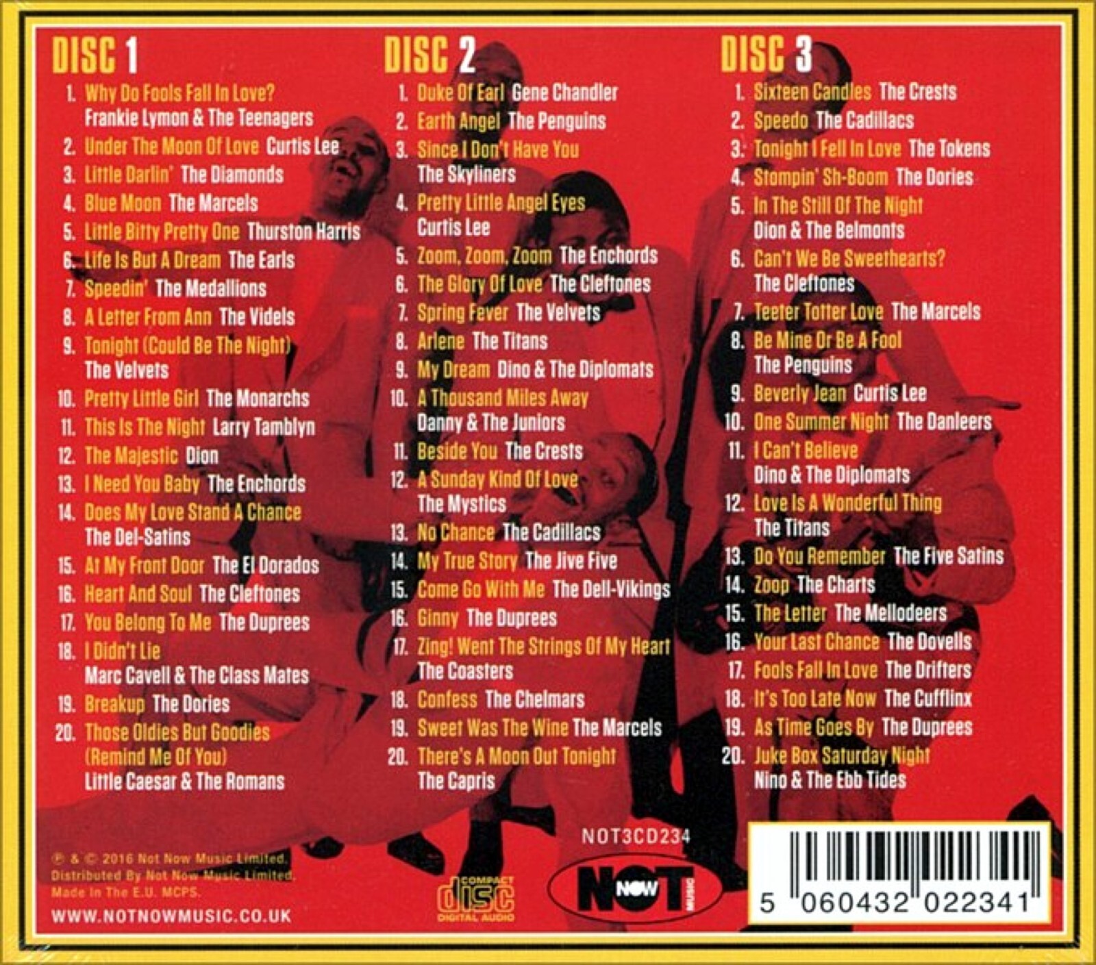 DOO-WOP * 60 Greatest Hits * New Sealed 3-CD Boxset * All Original Recordings