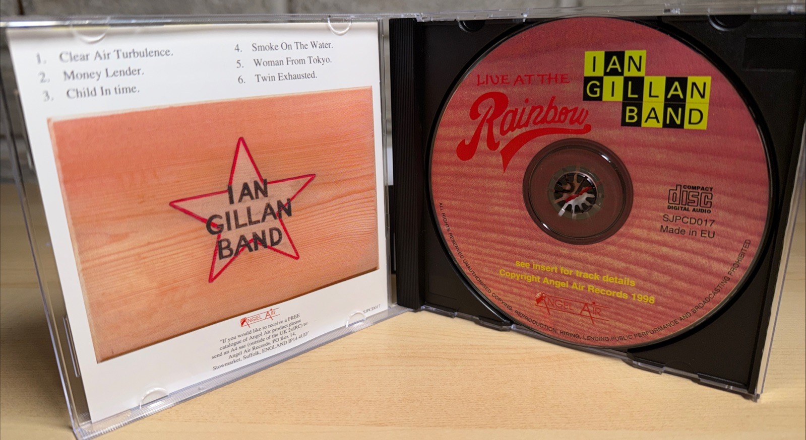 Ian Gillian Band Live At The Rainbow 5/14/77 CD Angel Air EU Press MINTY DISC