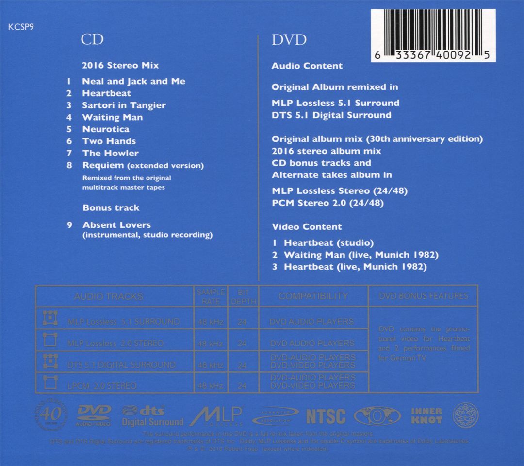 KING CRIMSON - BEAT [BONUS TRACKS] [SLIPCASE] NEW CD