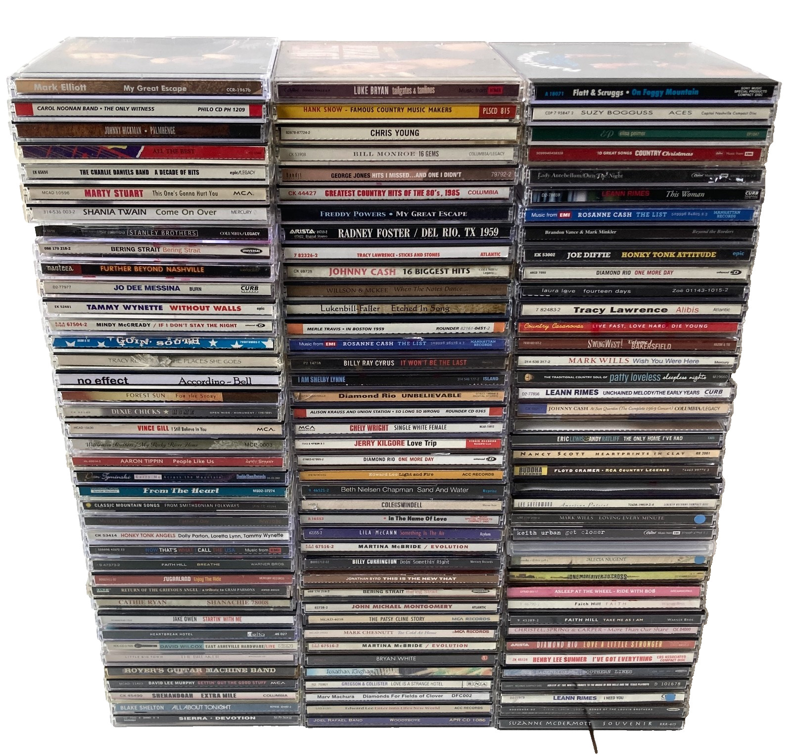 Wholesale Lot of 120 Country Music CD's:Classic,Outlaw,Bluegrass,Pop,Swing,Cowbo