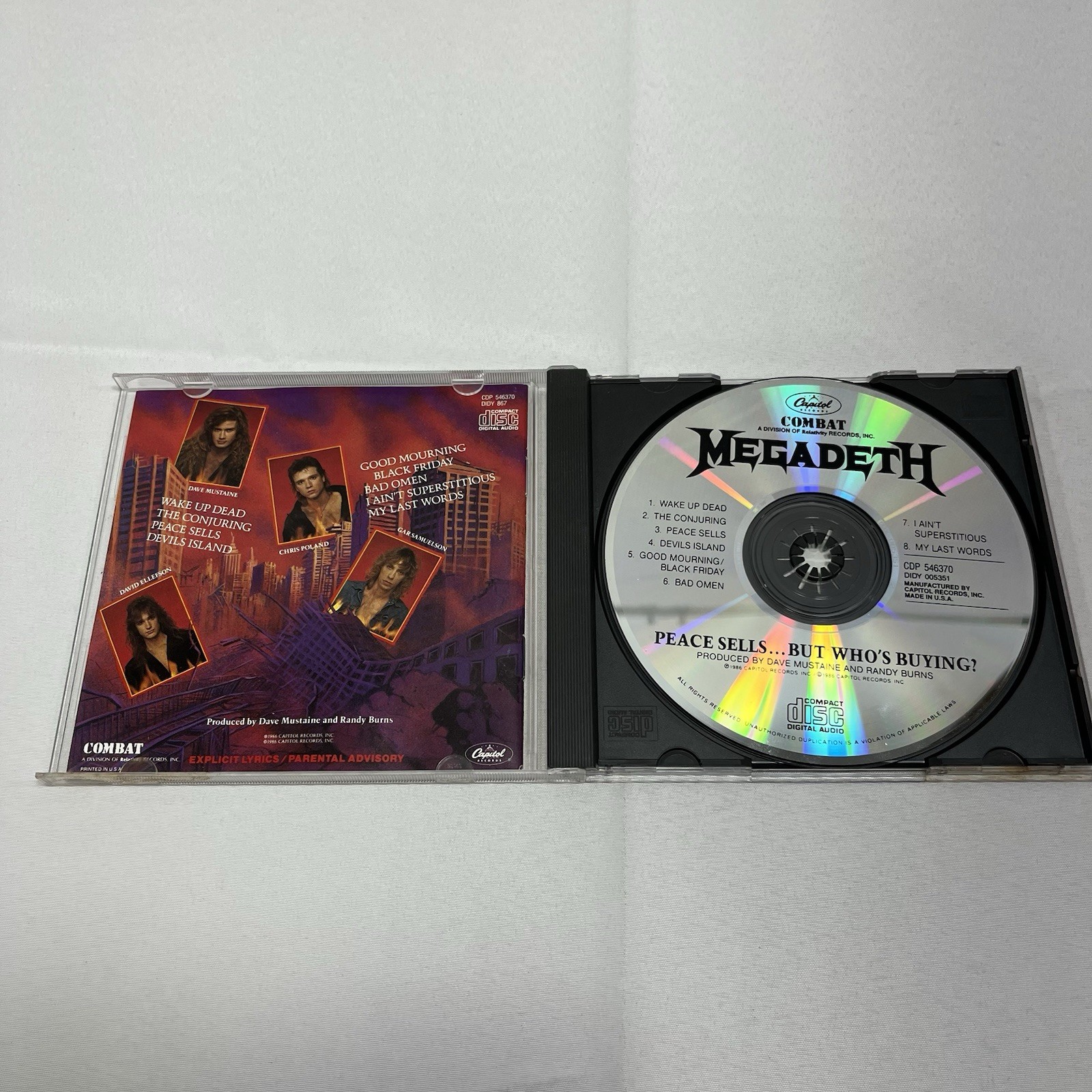 Megadeth - Peace Sells... But Who's Buying? CD Album 1987 Thrash Metal Rare HTF