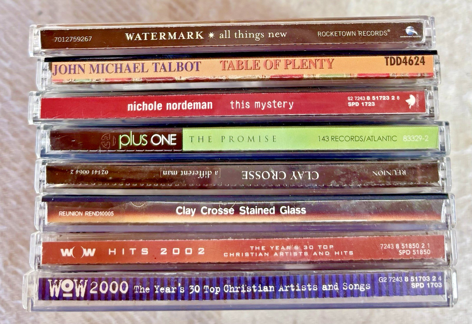 Lot of 8 Christian Rock CDs WOW 2000, 2002, Clay Cross, Plus 1, Watermark + more