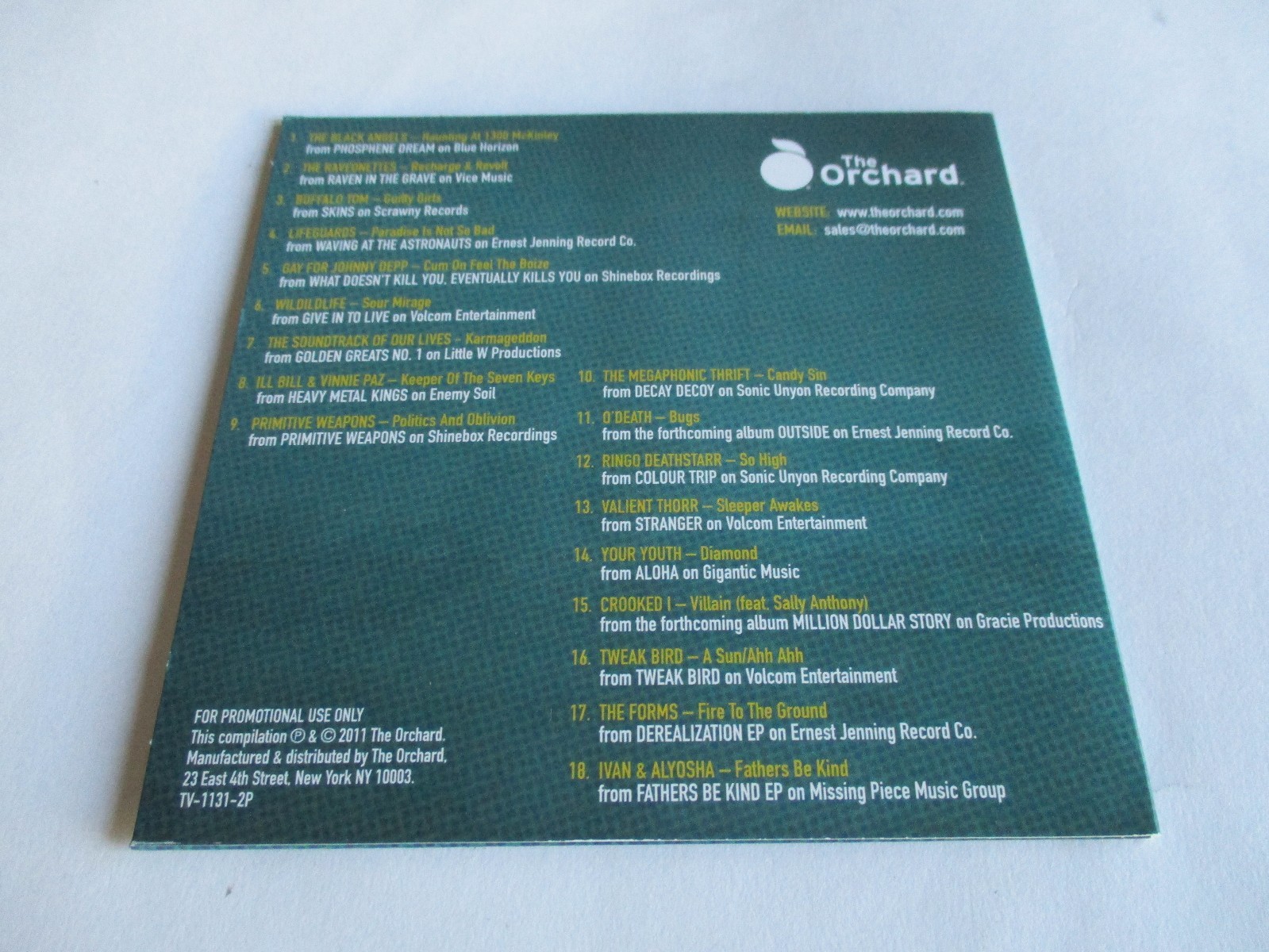 Orchard Physical Distribution Record Store Day CD Sampler 2011 18 Tracks NEW