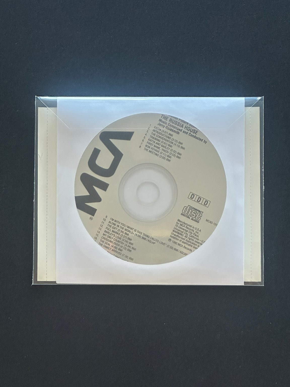 Jerry Goldsmith Russia House Soundtrack CD 1990 MCA Records Film Score NO CASE
