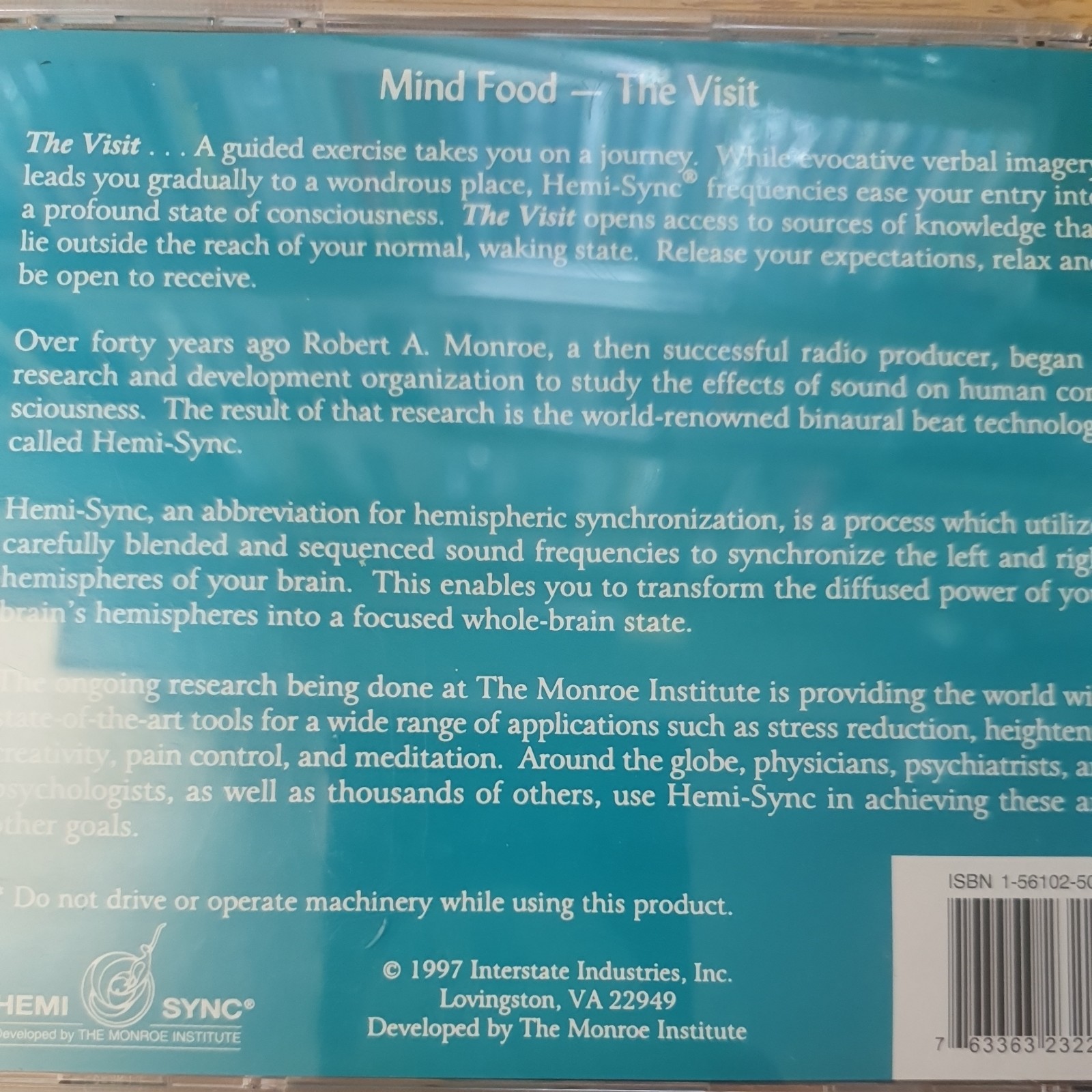 Hemi-Sync Mind Food The Visit CD Monroe Institute