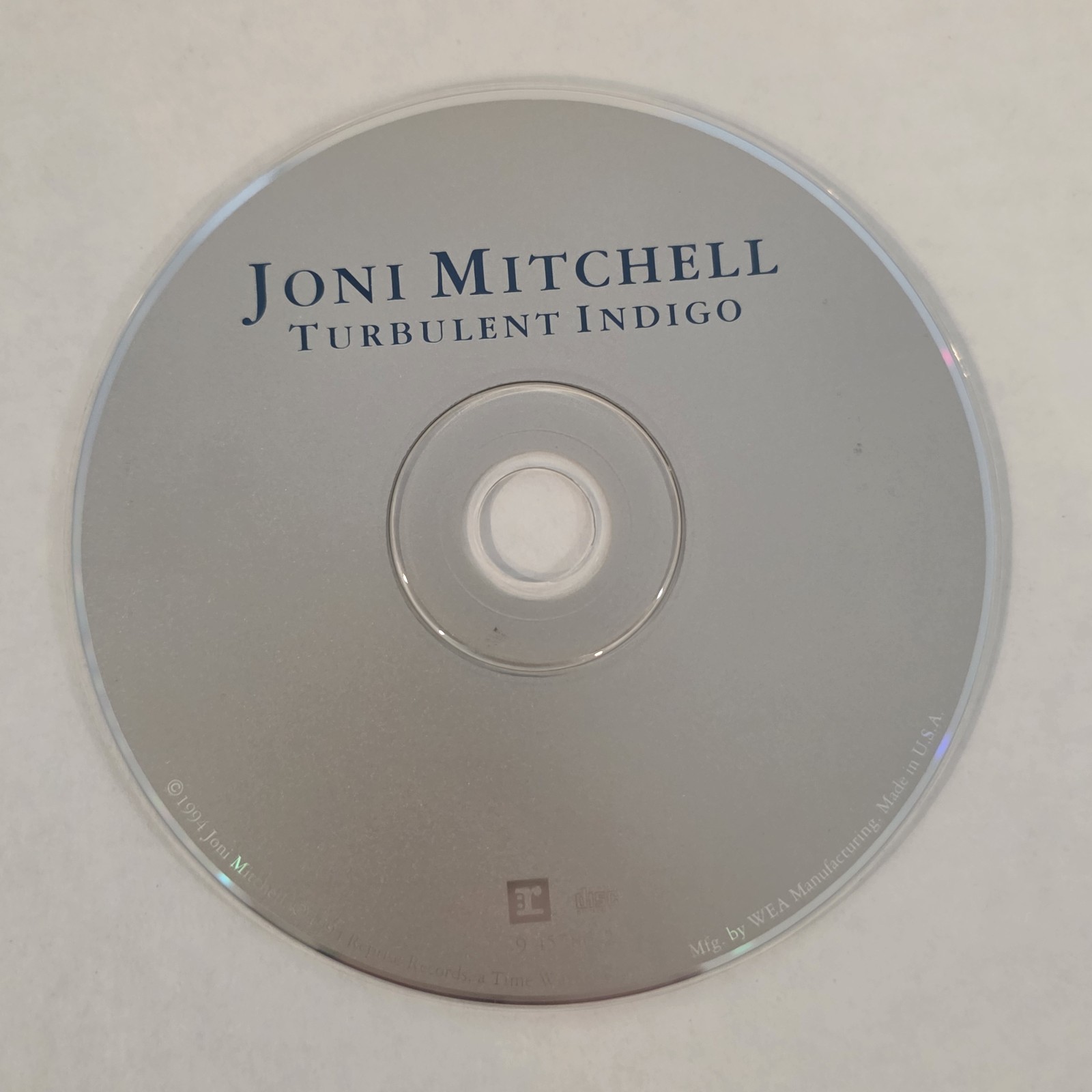 Joni Mitchell - Turbulent Indigo CD 1994 Reprise Records Folk Singer Songwriter