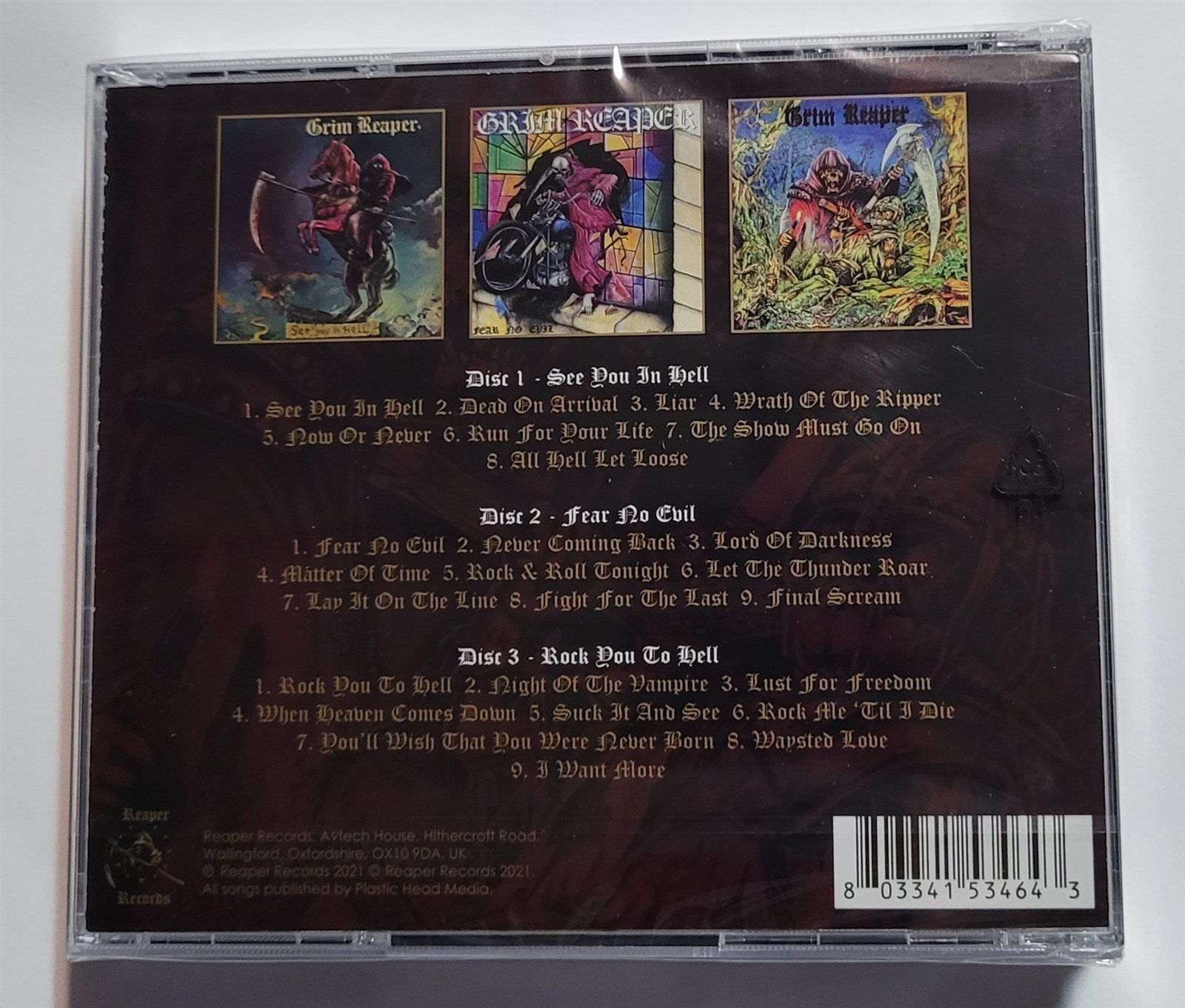 Grim Reaper The Grimm Chronicles 1983-1987 3 CD Set New Fear No Evil Steve