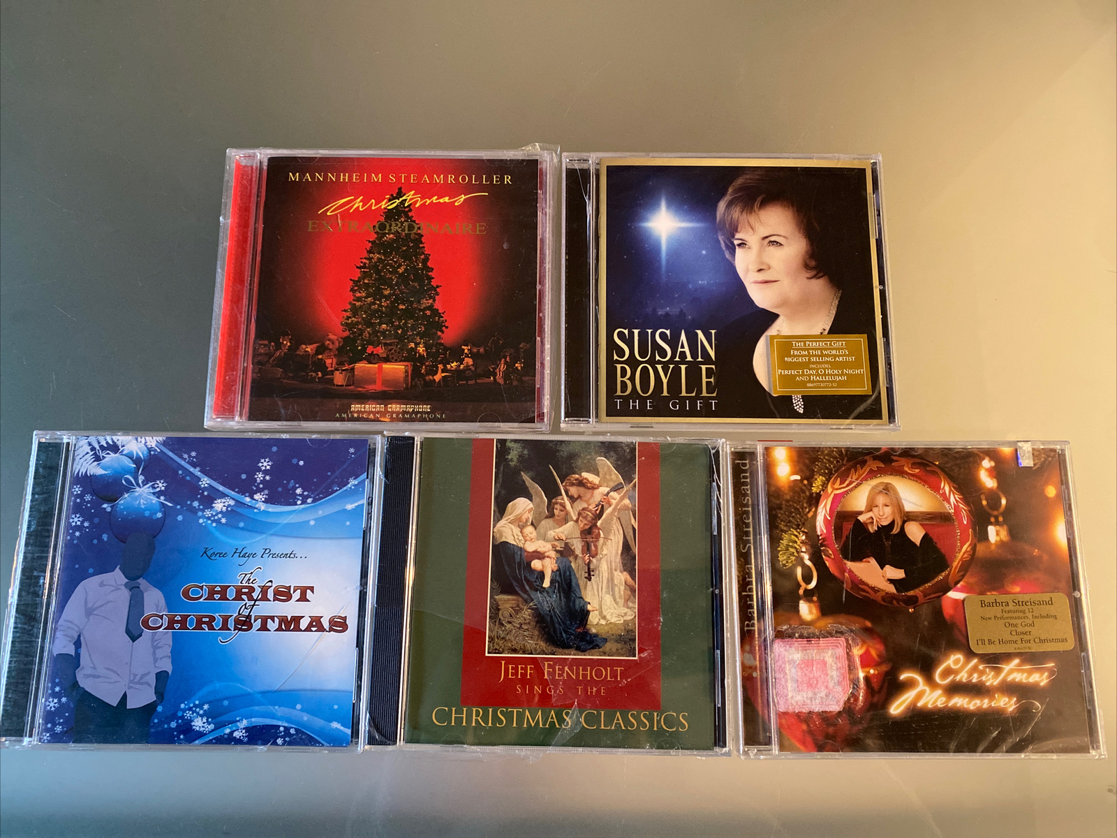 NEW CHRISTMAS 🎄 CLASSIC CD 5 LOT: Mannheim Steamroller, Susan Boyle, Streisand