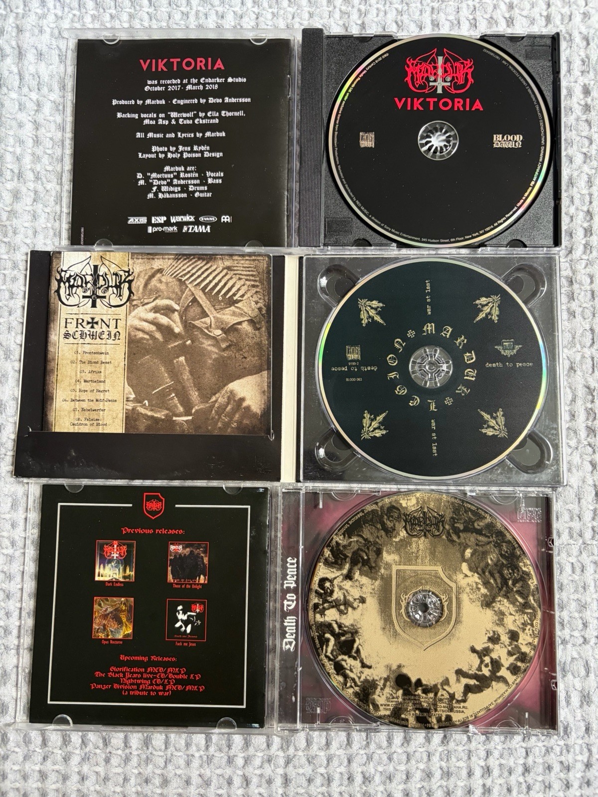 Marduk 3 CD Lot 1349 Tsjuder Dark Funeral Enthroned Setherial Mayhem Gorgoroth