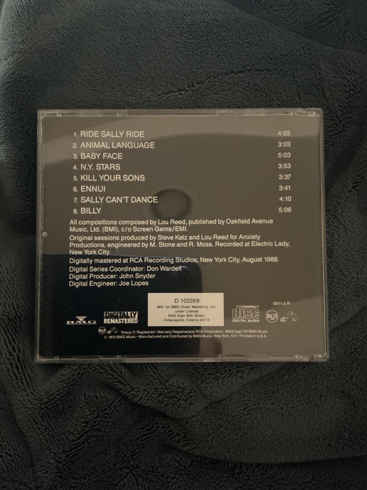 CD - Lou Reed - Sally Can’t Dance