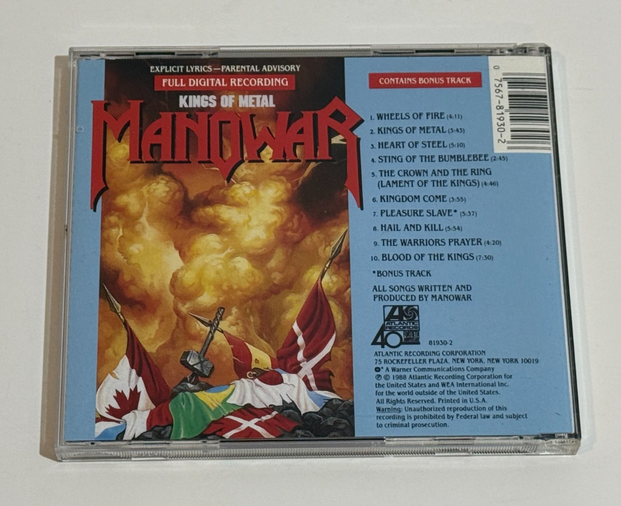 Manowar CD Lot Kings Of Metal 1988 The Triumph Of Steel 1992 Heavy Metal