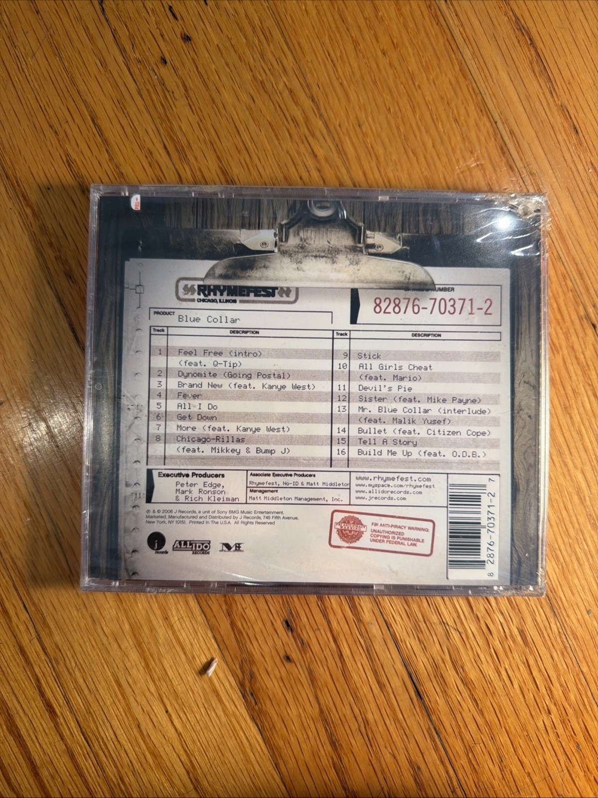Blue Collar [PA] by Rhymefest (CD, Jul-2006, J Records) New! Kanye West